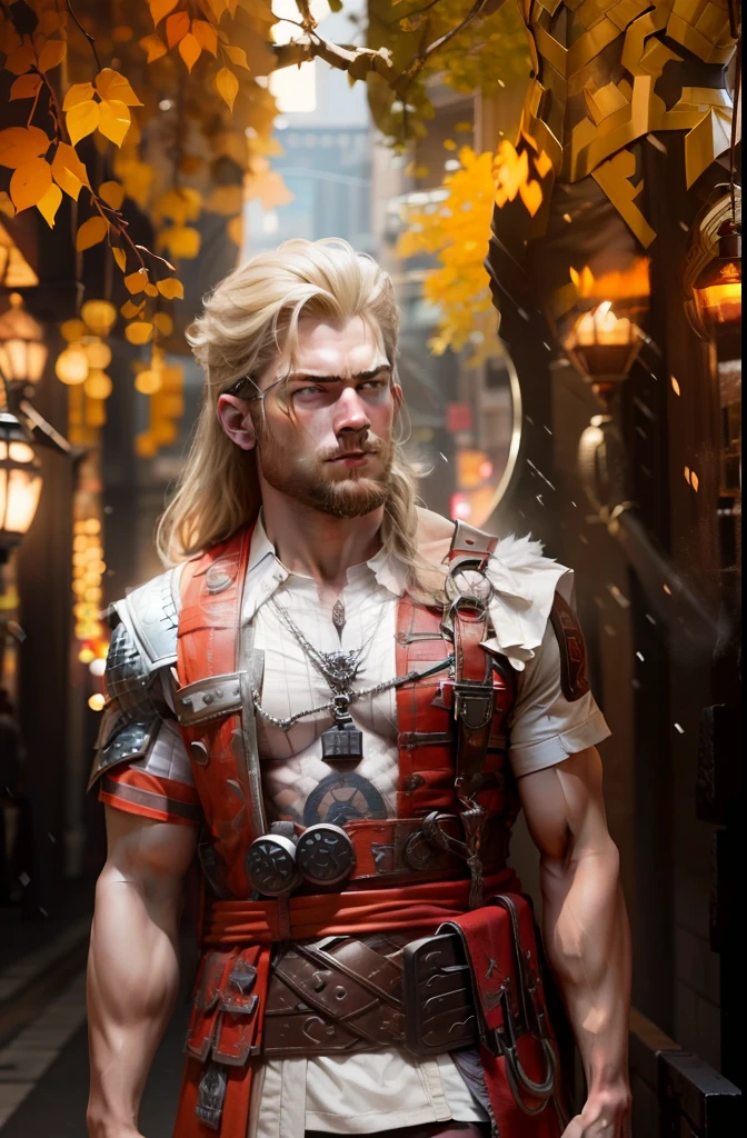 Handsome boy detailed defined body using thor cosplay,