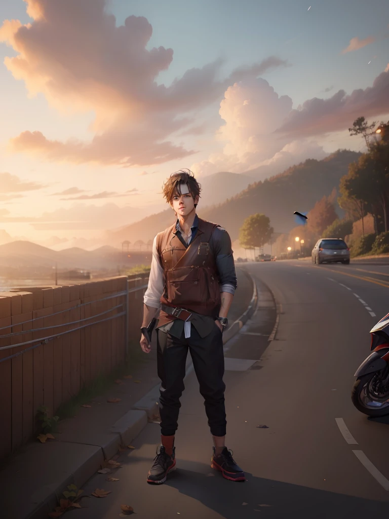 Make this anime, handsome boy, realistic,