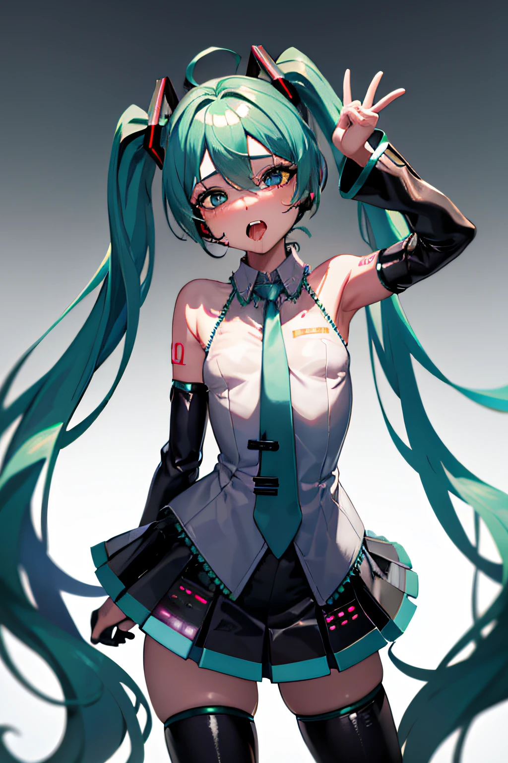 rimjob, 1girl, Lambendo, , , 1st grade, testicles, pubic hair, cabelo, trilha de saliva, master part, melhor qualidade, altamente detalhado Hatsune Miku