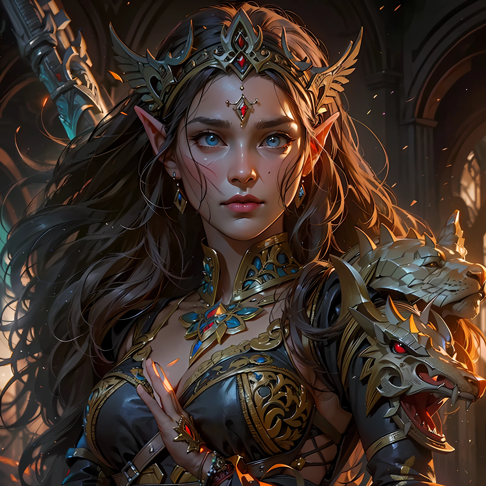 high details, best quality, 8k, [ultra detailed], masterpiece, best quality, (extremely detailed), dynamic angle, ultra wide shot, RAW, photorealistic, fantasy art, dnd art, rpg art, realistic art, a wide angle picture of an epic female elf arcane warrior, warrior of magic, fighter of the arcana, full body, [[anatomically correct]] full body (1.5 intricate details, Masterpiece, best quality) casting a spell (1.5 intricate details, Masterpiece, best quality), casting an epic spell, [colorful magical sigils in the air],[ colorful arcane markings floating] (1.6 intricate details, Masterpiece, best quality) holding an [epic magical elven sword with sigils] (1.5 intricate details, Masterpiece, best quality) holding epic [[magical sword glowing in red light]] (1.5 intricate details, Masterpiece, best quality). in fantasy urban street (1.5 intricate details, Masterpiece, best quality), a female beautiful epic elf wearing elven leather armor (1.4 intricate details, Masterpiece, best quality), high heeled leather boots, ultra detailed face, thick hair, long hair, dynamic hair, fair skin intense eyes, fantasy city background (intense details), sun light, backlight, depth of field (1.4 intricate details, Masterpiece, best quality), dynamic angle, (1.4 intricate details, Masterpiece, best quality) 3D rendering, high details, best quality, highres, ultra wide angle