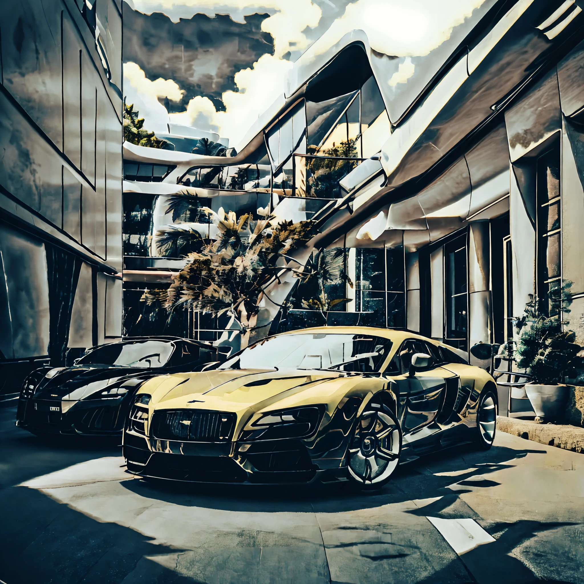 Cool Billionaires, with dogs, and high security, and super cars,Rolls Royce,Bentley,Lamborghini,Porsche,Ferrari,McLaren,pagani,Bugatti,in Monaco streets, hyper realism, deep detailed, 8k quality, hyper realistic, clean photo --auto --s2