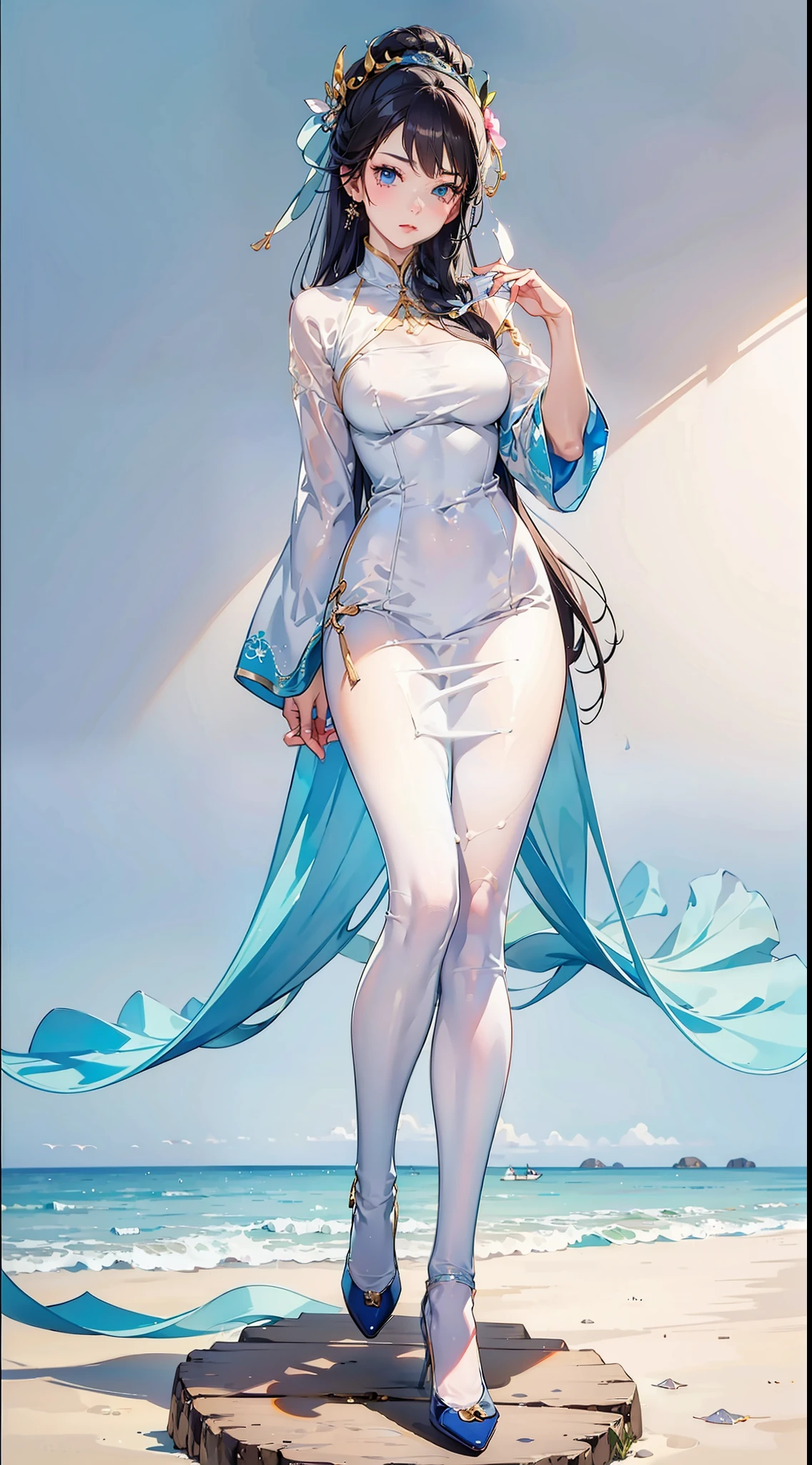 Woman with full body milk