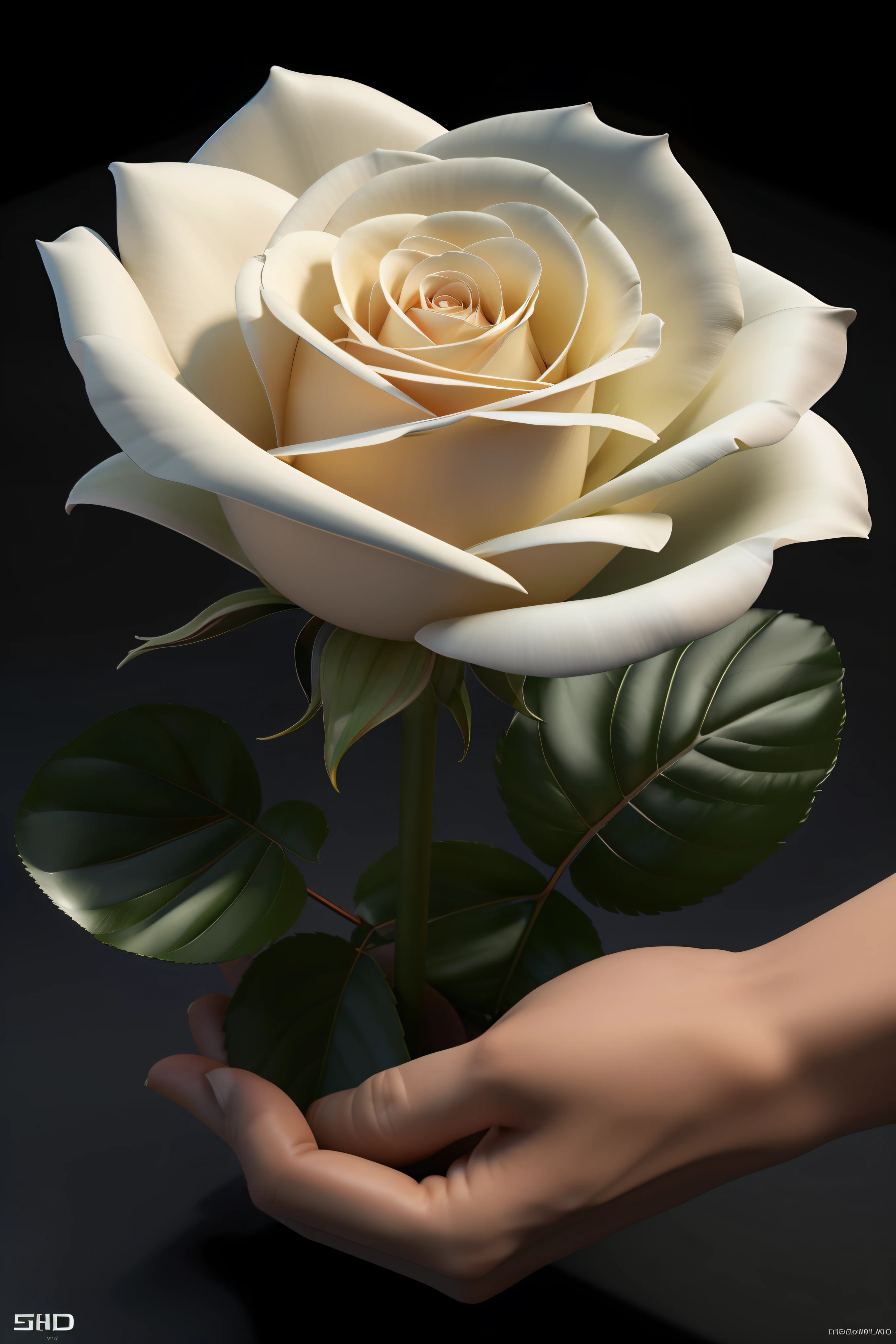 cultivo una rosa blanca en julio como en enero para el amigo sincero que me da su mano franca)pintura digital ultra realista , muy detallada ,texturas, efectos 3D, Ultra HD, Obra de arte impresionantes de 8K , Film lighting