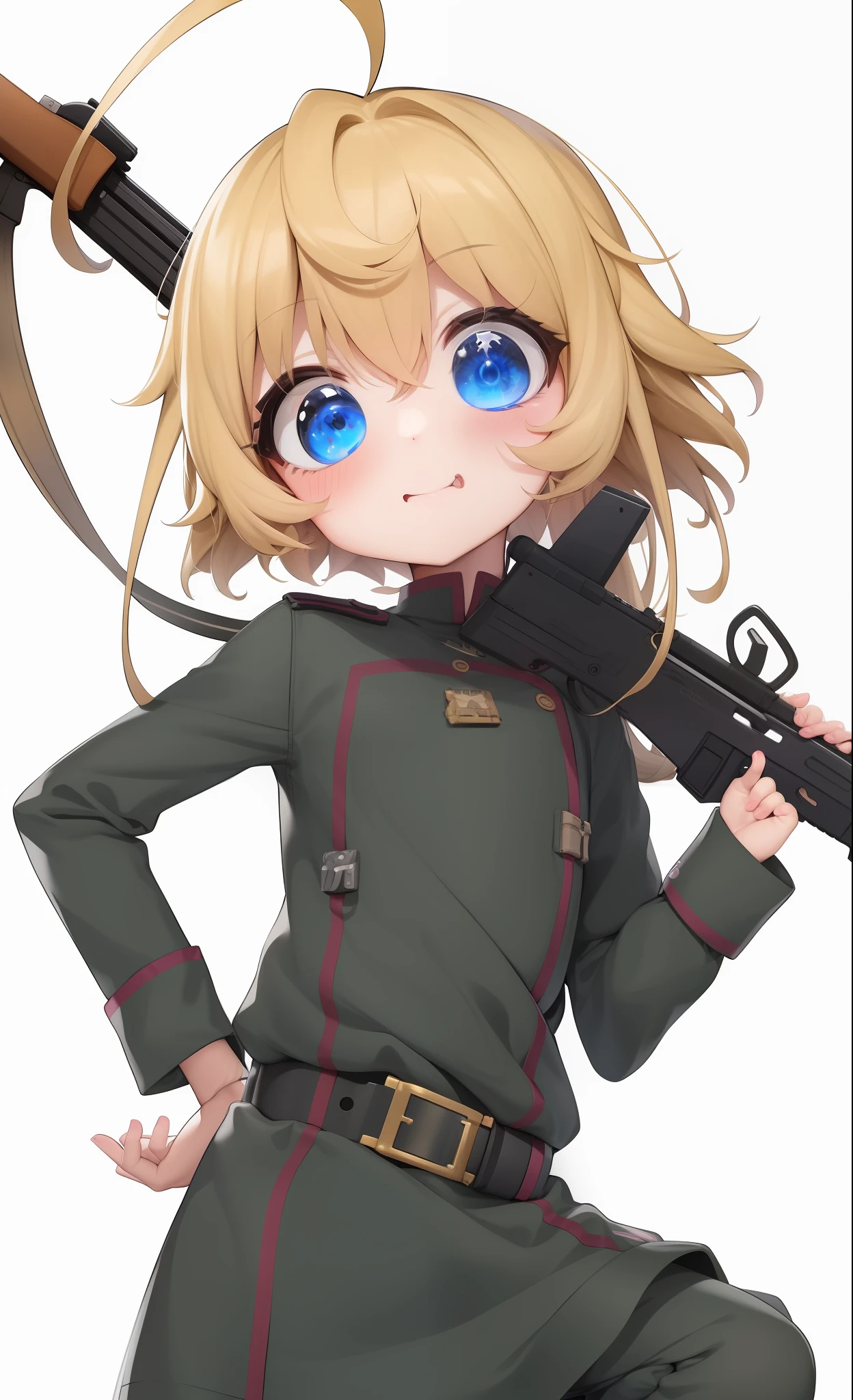 Anime girl with a gun and a rifle in her hand, [[[[Evil sortoudo]]]], , meniinfantaria, zerochan, small curvy loli, Arteochan, tou, Neferpitou, por Puru, protagonista feminina 👀 :8, menina pequena menina soldadorisa Ke, Marisa Kirisame