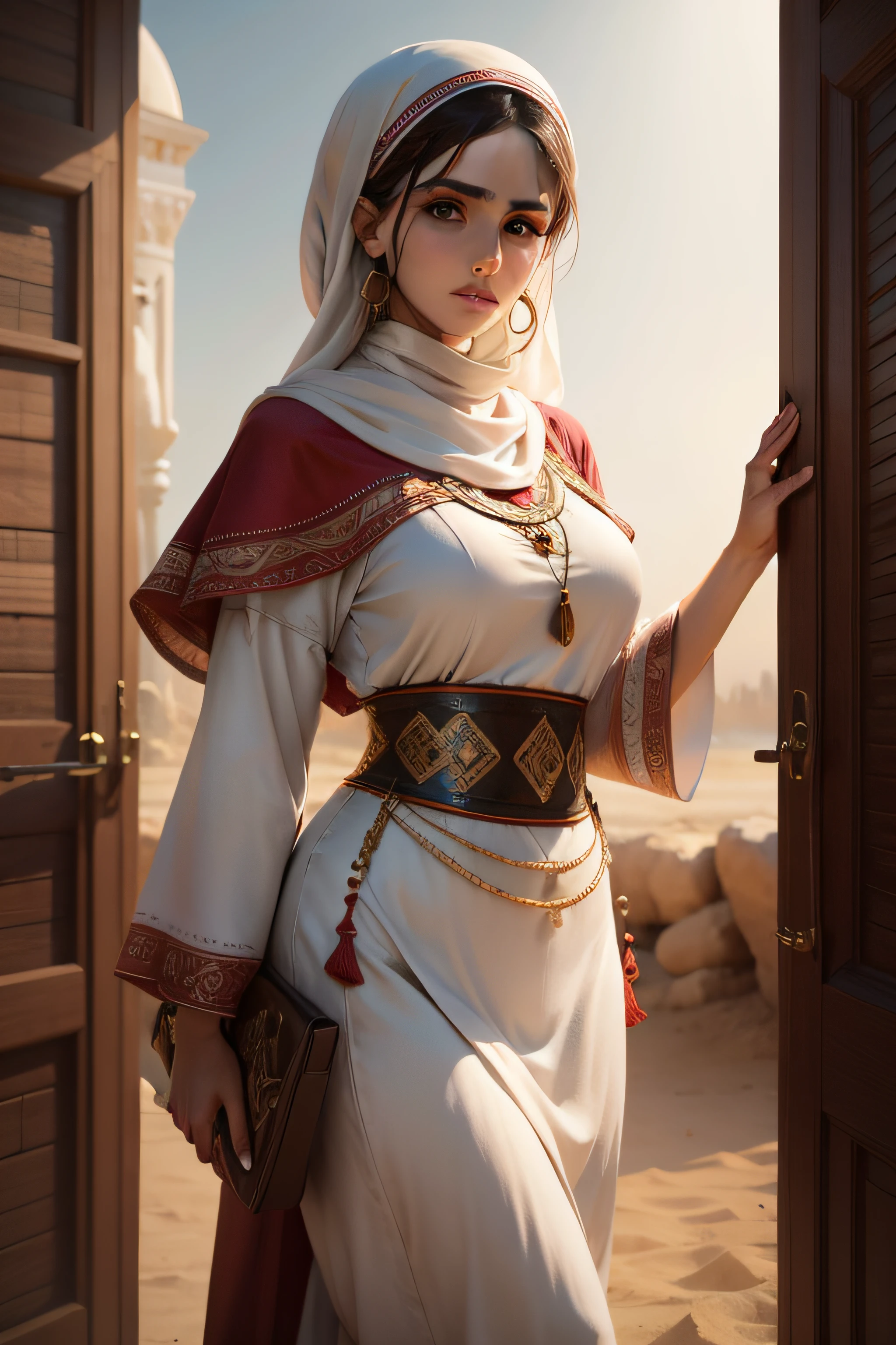 Middle East woman in traditional clothes 4K high quality