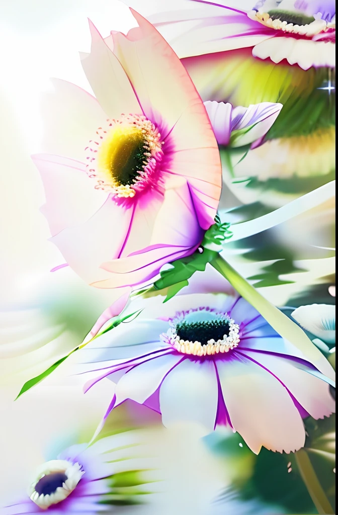 pintura de flores brancas em um fundo azul, pintura elegante e refinada, sparkling petals, cores dominantes e azuis, flores elegantes, flores brancas, grandes flores opacas, pintura floral splash, sonho floral, flores luminosas, Anemones, Directed by: Paul Davis, pintura de bonito, flores detalhadas, floral explosion, flores macias, pintura linda, branco e azul