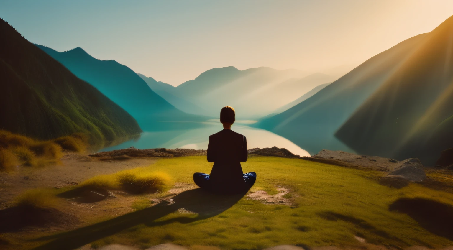 Image of a person in meditation in a quiet place, representing the idea of the transformative impact of silence.