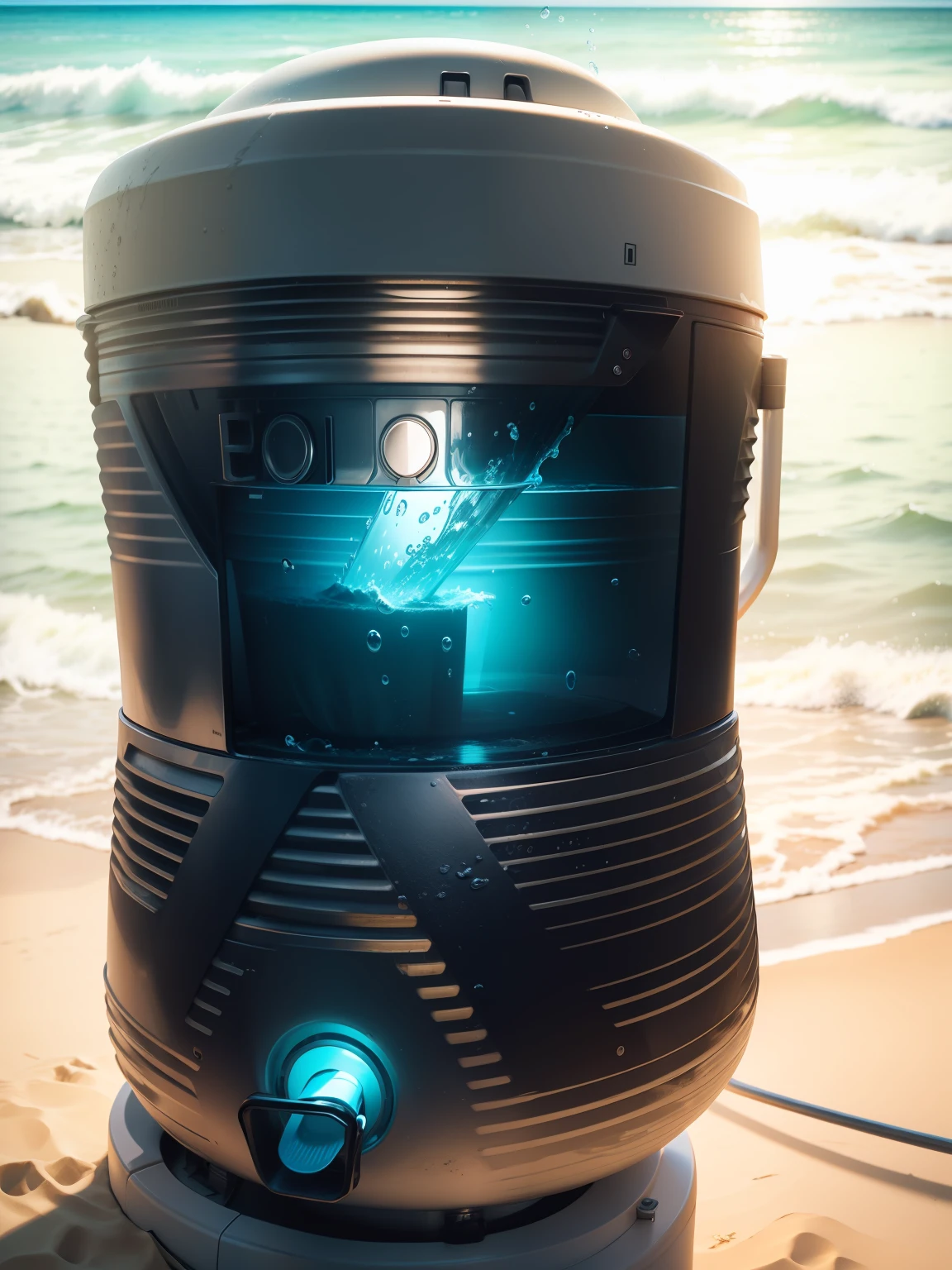 Change this water cooler into beach