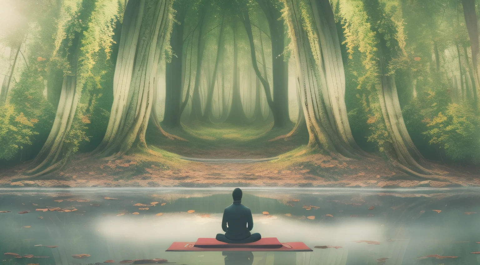 Image of a person in meditation in a quiet place, representing the idea of the transformative impact of silence.