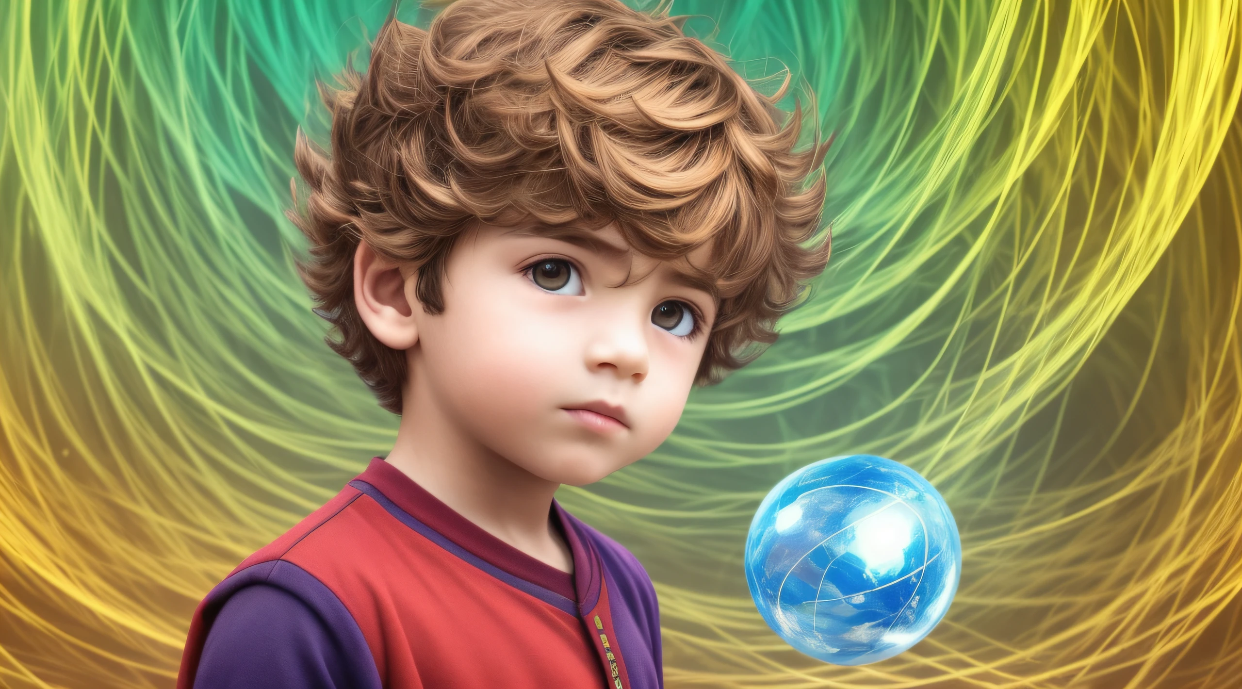 There is a boy , realista, Boy with magical powers, adolescente de cabelos ruivos, He's casting a spell, meninouperpoderes, grande globo e plasma brilhando o fundo, cabelos ruivos, um menino de caruivos bonitos, menino ruivo cabelesim, vermelhos cabelos, menino bonito de cabeloslhos, vestido com m terno, menino vestido com um terno b menino bonito com super poderes, proade de campo, sombreamento insanamente detalhado e intricado, detalhes Intrincado, super detalhado, ambiente -V4 -q 263k, super resolution, FK AA, TXAA, RTX, SSAO, 5 dedos, perfect hands.