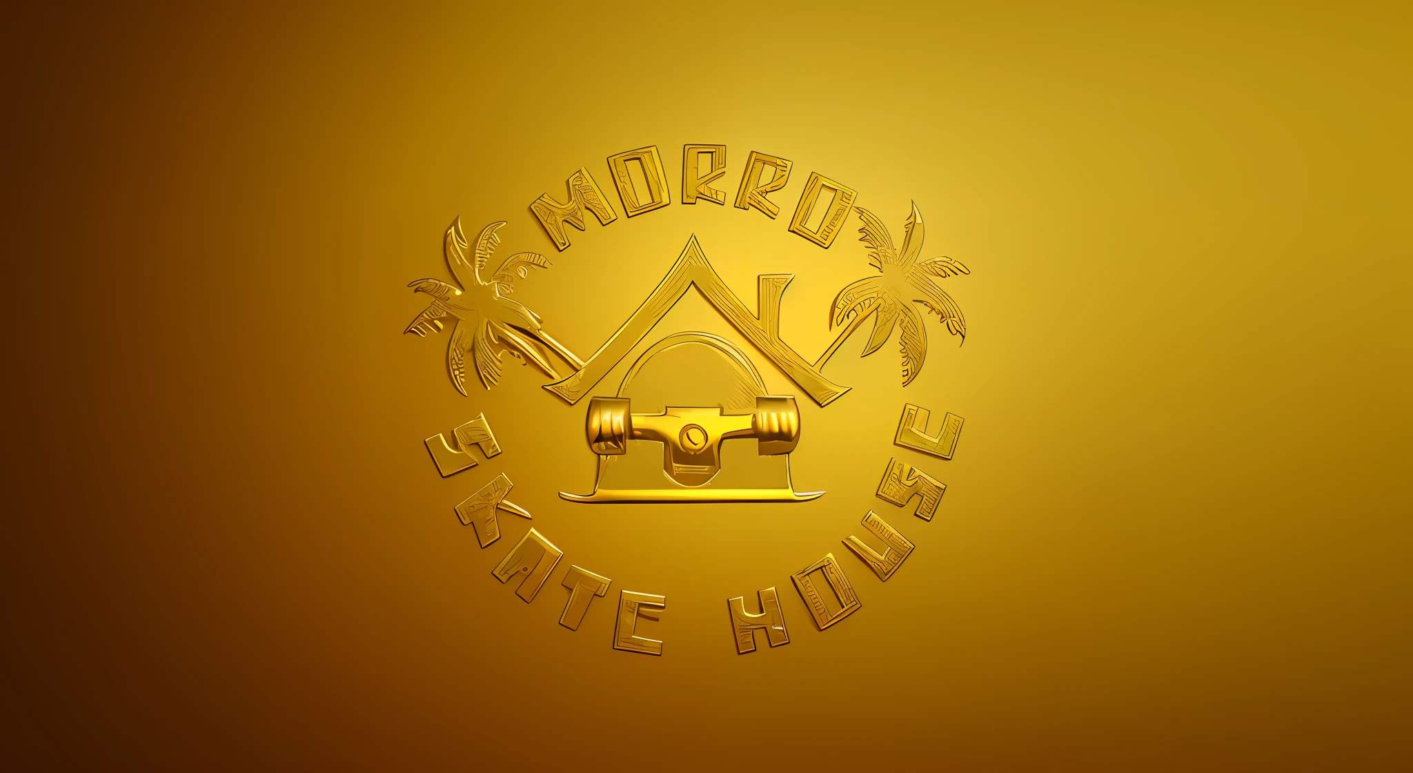 High Definition Logo, 4K, HD, UltraHD, Realistic, metalic, golden ornaments