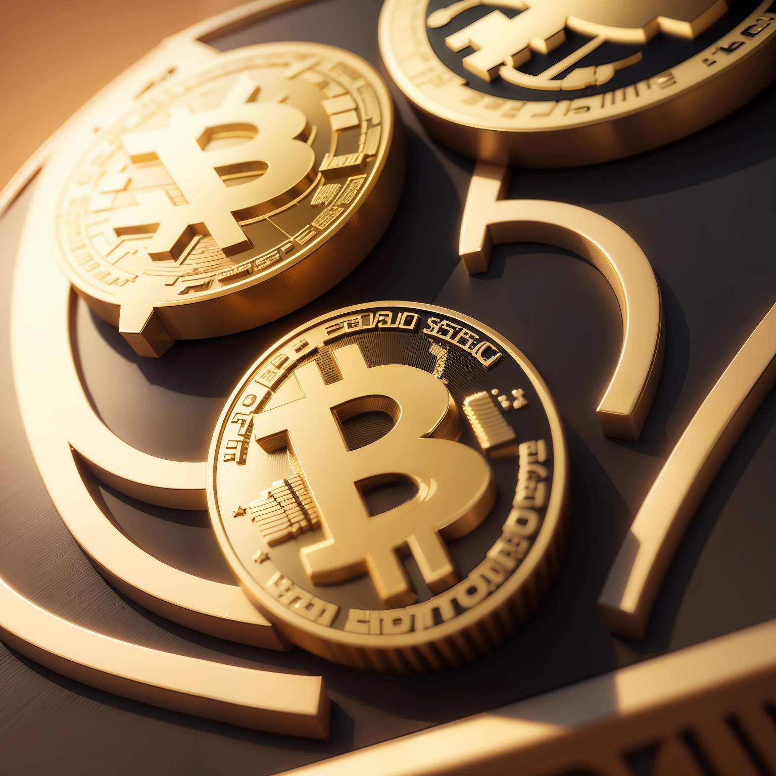 Logo em 3D, qualidade perfeita, escrito Luciano Lago, with Bitcoin symbol