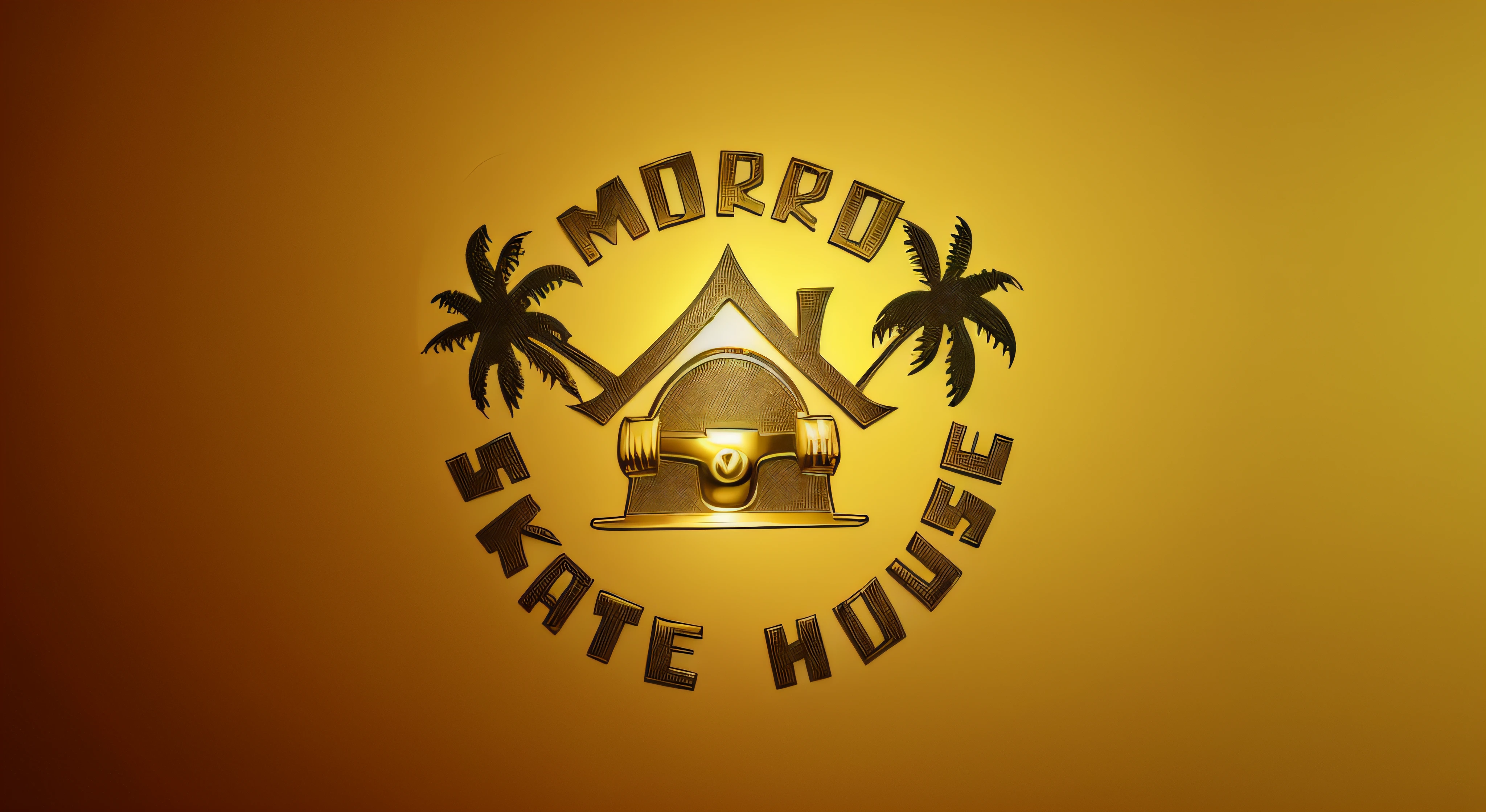 High Definition Logo, 4K, HD, UltraHD, Realistic, metalic, golden, (manter detalhes originais intactos)
