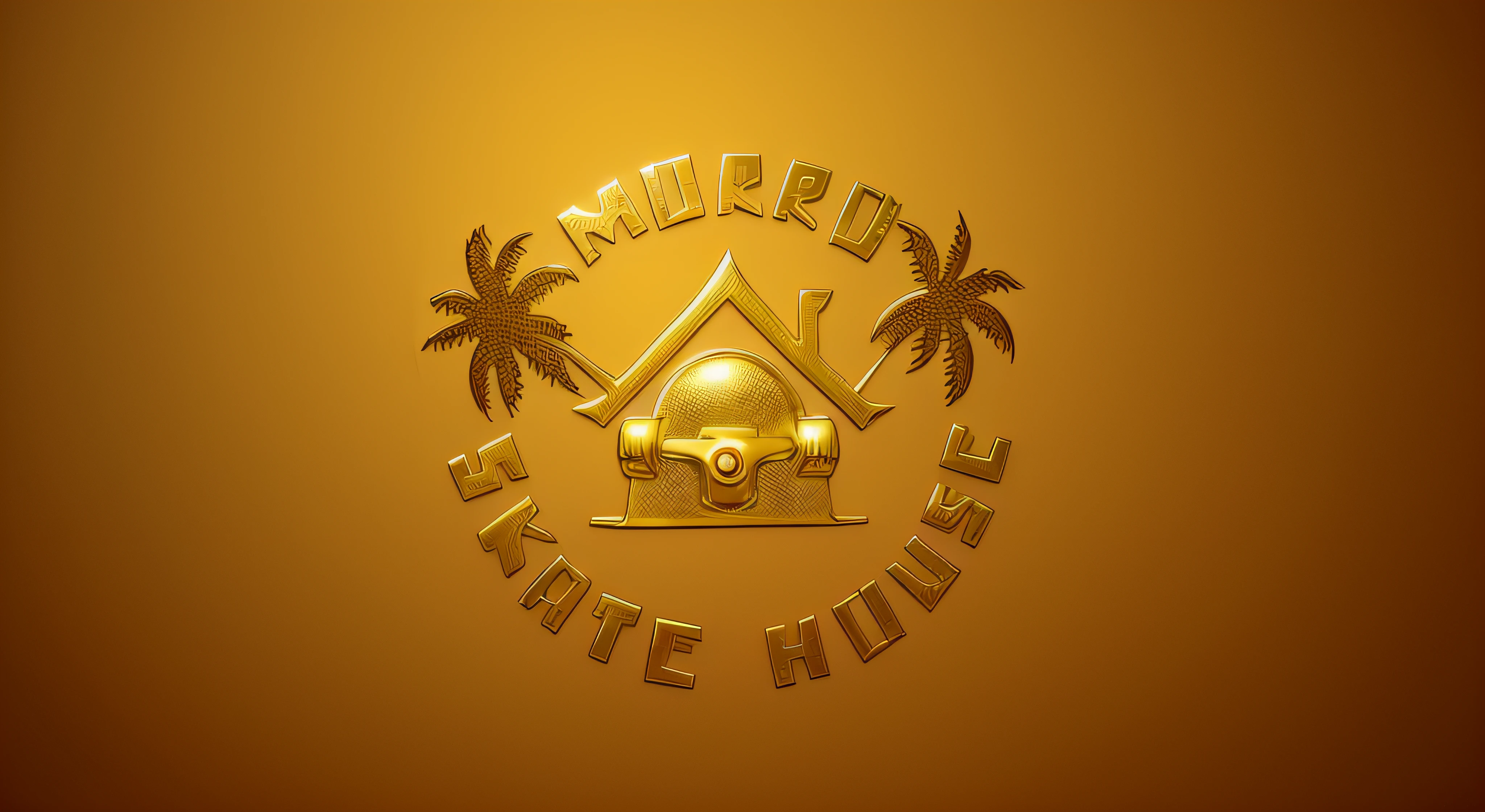 High Definition Logo, 4K, HD, UltraHD, Realistic, metalic, golden, (manter detalhes originais intactos)