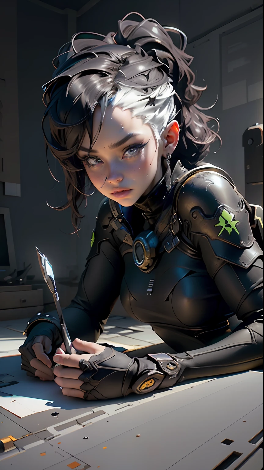 ((Best quality)), ((masterpiece)), (detailed:1.4), 3D, Cosplay photo by adam linfo, in the style of rtx on, clowncore,Unreal 5,Subsurface scattering,PBR Texturing,Post-processing,Anisotropic Filtering,Depth-of-field,Maximum clarity and sharpness,Multi-layered textures,Albedo and Specular maps,Surface shading,Accurate simulation of light-material interaction,Perfect proportions,Octane Render,Two-tone lighting,Wide aperture,Low ISO,White balance,Rule of thirds,8K RAW,