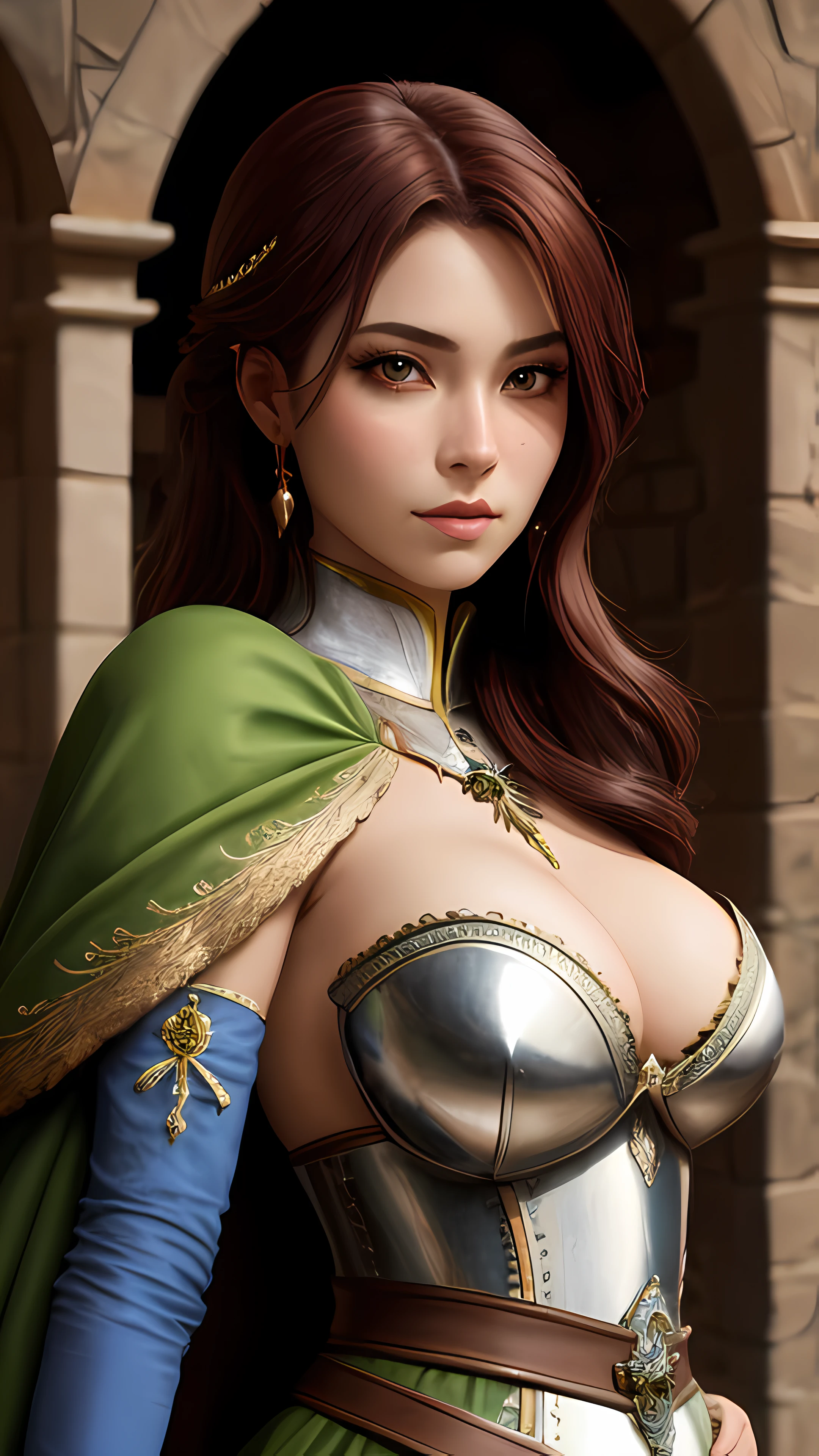 Un primer plano de una mujer cuerpo completo con armadura roja y una capa negra, cabello blanco, ojos grandes, Japanese trait, Hermosa caballero femenina, 4 k detail fantasy, Seductora princesa caballero, Arte detallado de alta calidad 8K, hyperdetailed fantasy character, Impresionante arte de personajes, Artgerm ; Motor 3D Unreal, hyperrealistic fantasy art, Fantasy Woman, 2. 5 d cgi anime fantasy artwork