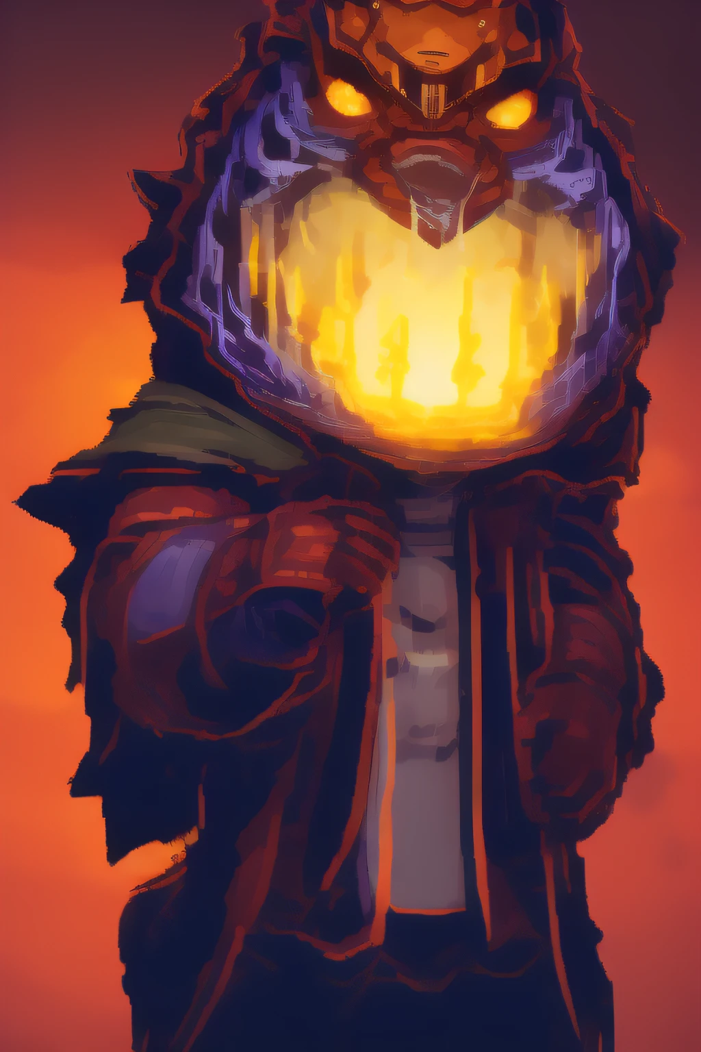 a mage boy in the night