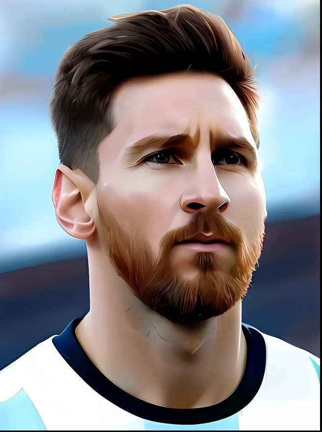 Un primer plano de una pintura de un hombre, Retrato de Lionel Messi, WPAP, Arte de cine en color, Lionel Messi, Estilo de arte vectorial, "Lionel Messi, Arte vectorial, Fan art vibrante, Rostro de Lionel Messi, Arte vectorial multicolor, Digital illustration style, Arte de Alessandro Pautasso, Obra maestra del arte