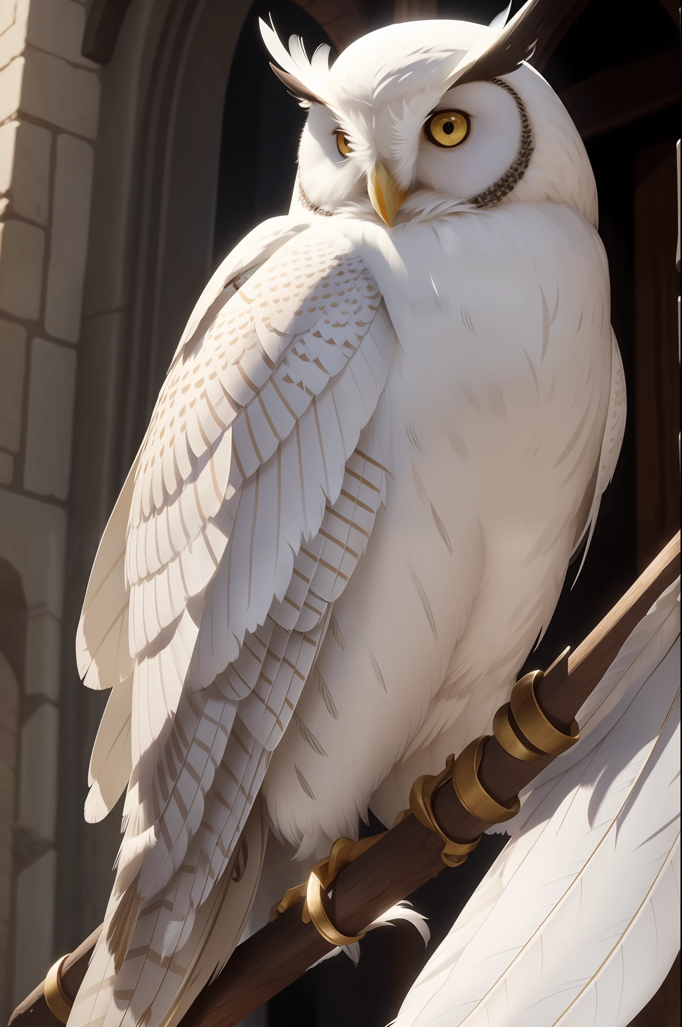 white feather owl, cleric, RPG character