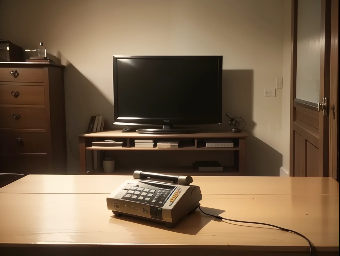 There's an old-fashioned phone on a table with a map on the wall, still from a music video, video still, 1942, 1 9 4 2, Imagens em VHS ainda, 1944, 1 9 4 4, 1943, VHS ScreenCap, youtube video screenshot, 1 9 4 1, captura de tela do filme, 1 9 1 0
