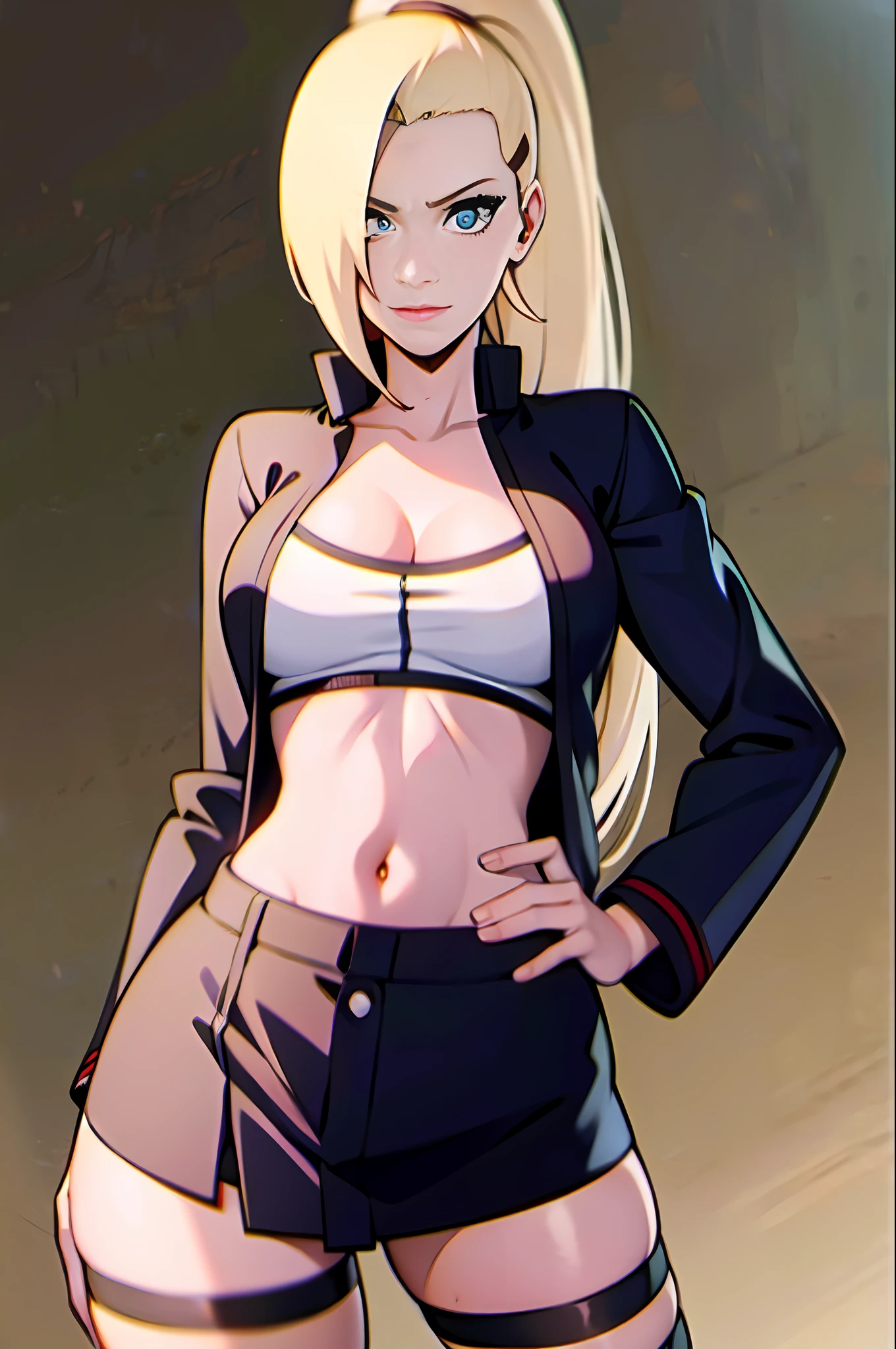 ("Yamanaka Ino:1.5, cuerpo completo, ojos azules")