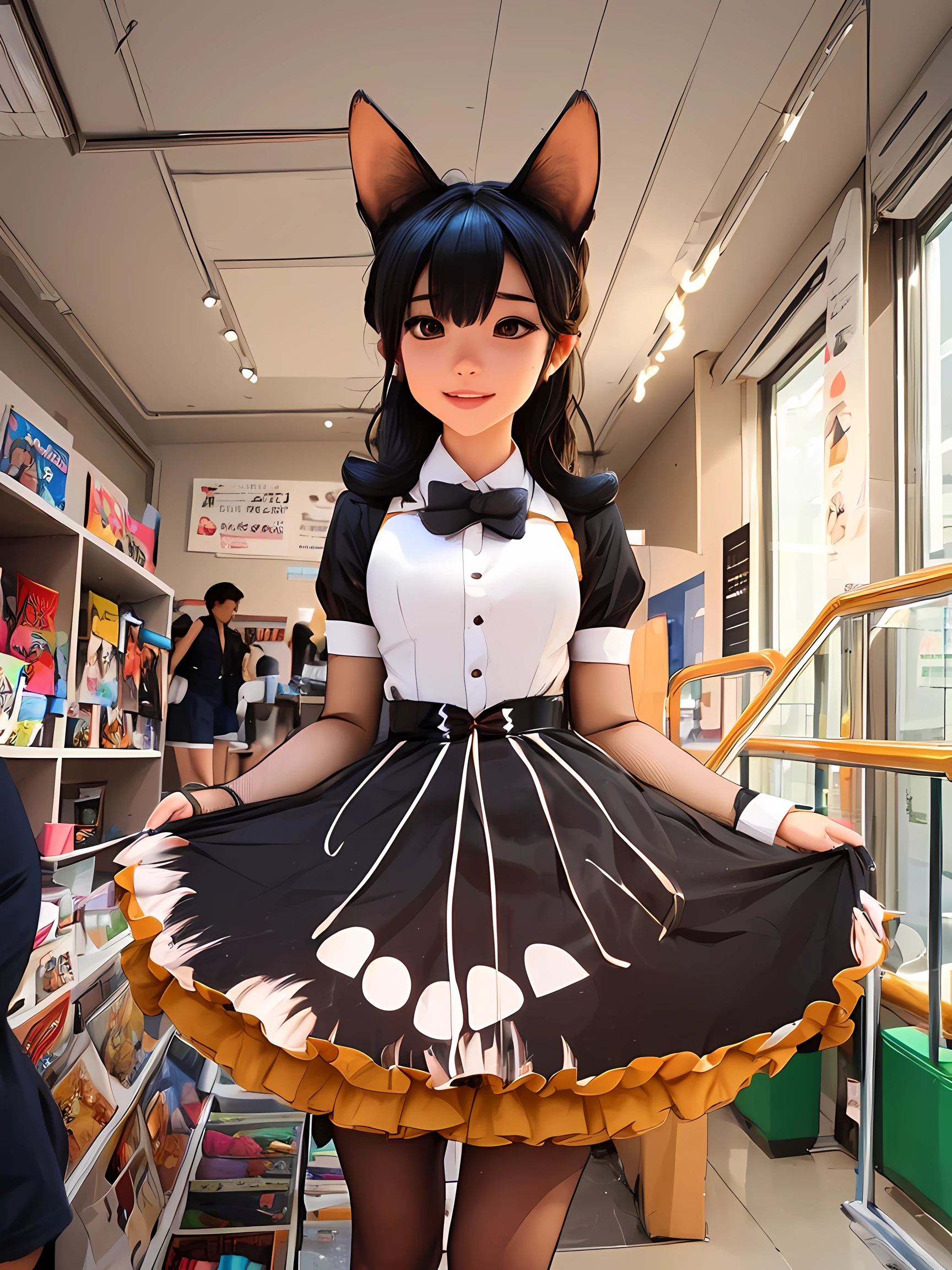 Anime girl cosplay, Anime Cosplay, Cosplay, cosplayer, Bunny Girl, cosplay of a catboy! maid! Dress, Nekomimi, full-cosplay, Poses variadas, attractive cat girl, Anime Character; Full Body Art, hot topic anime convention, professional cosplay