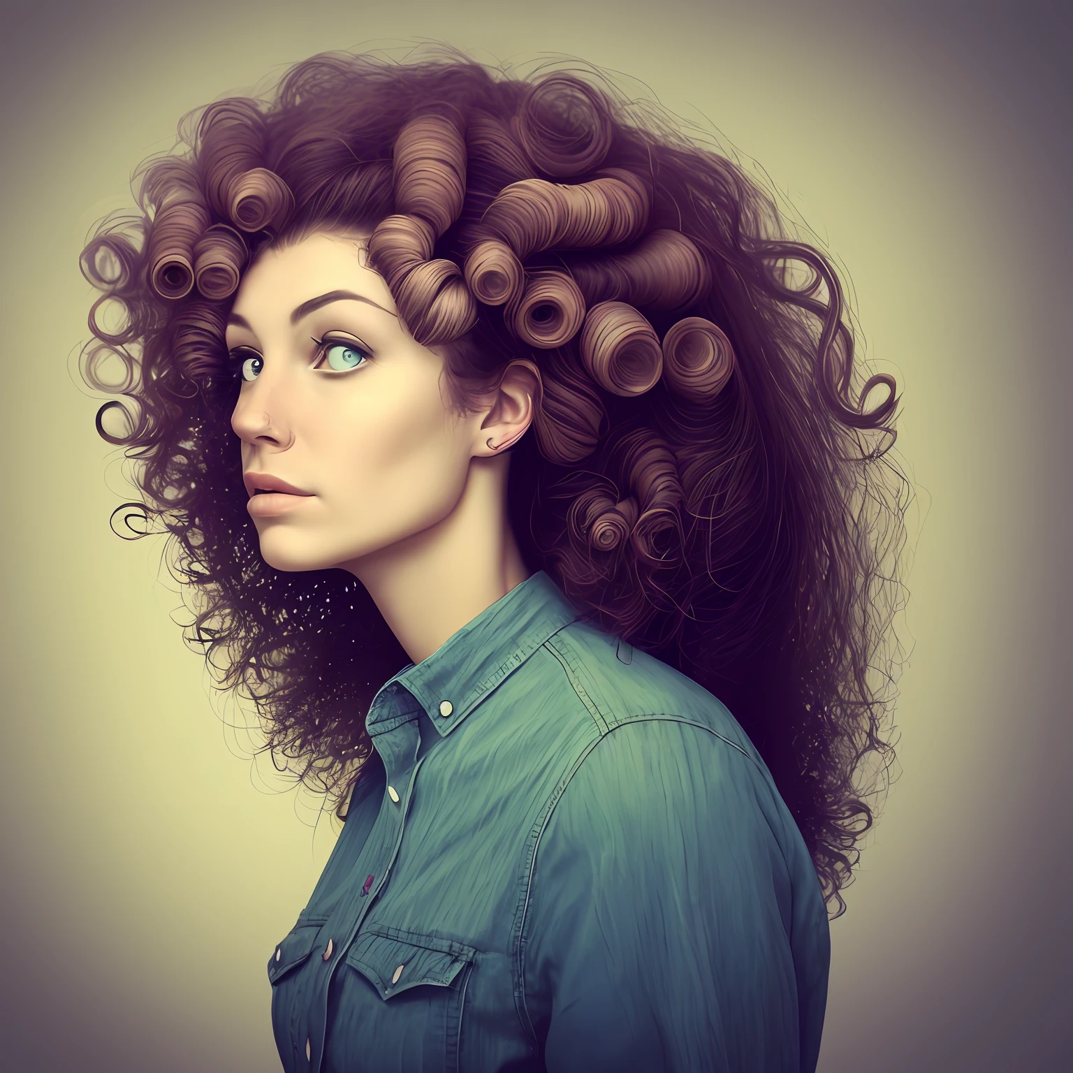 curly woman