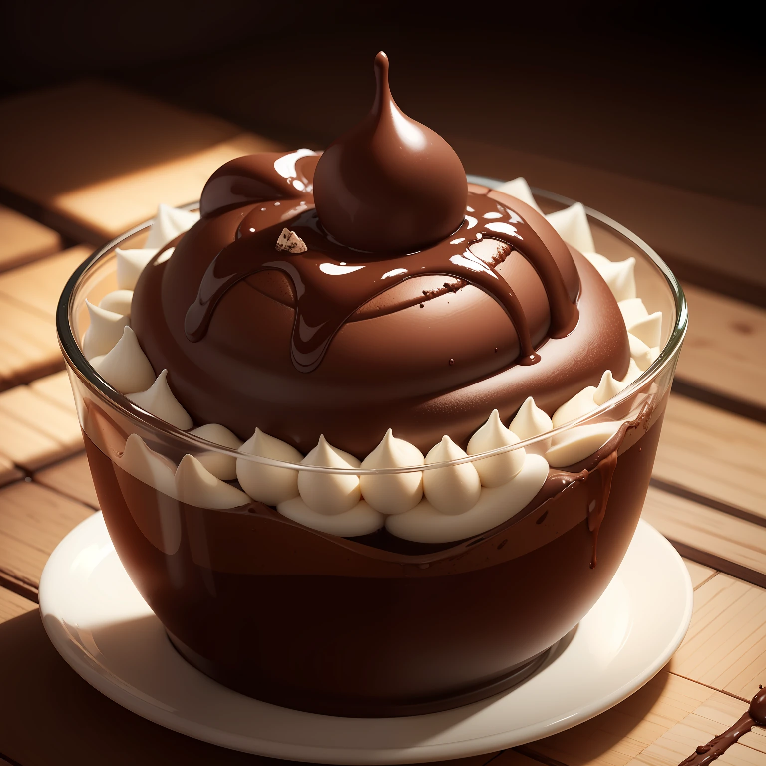 Chocolate mousse, chocolate moose, concept art, 4k