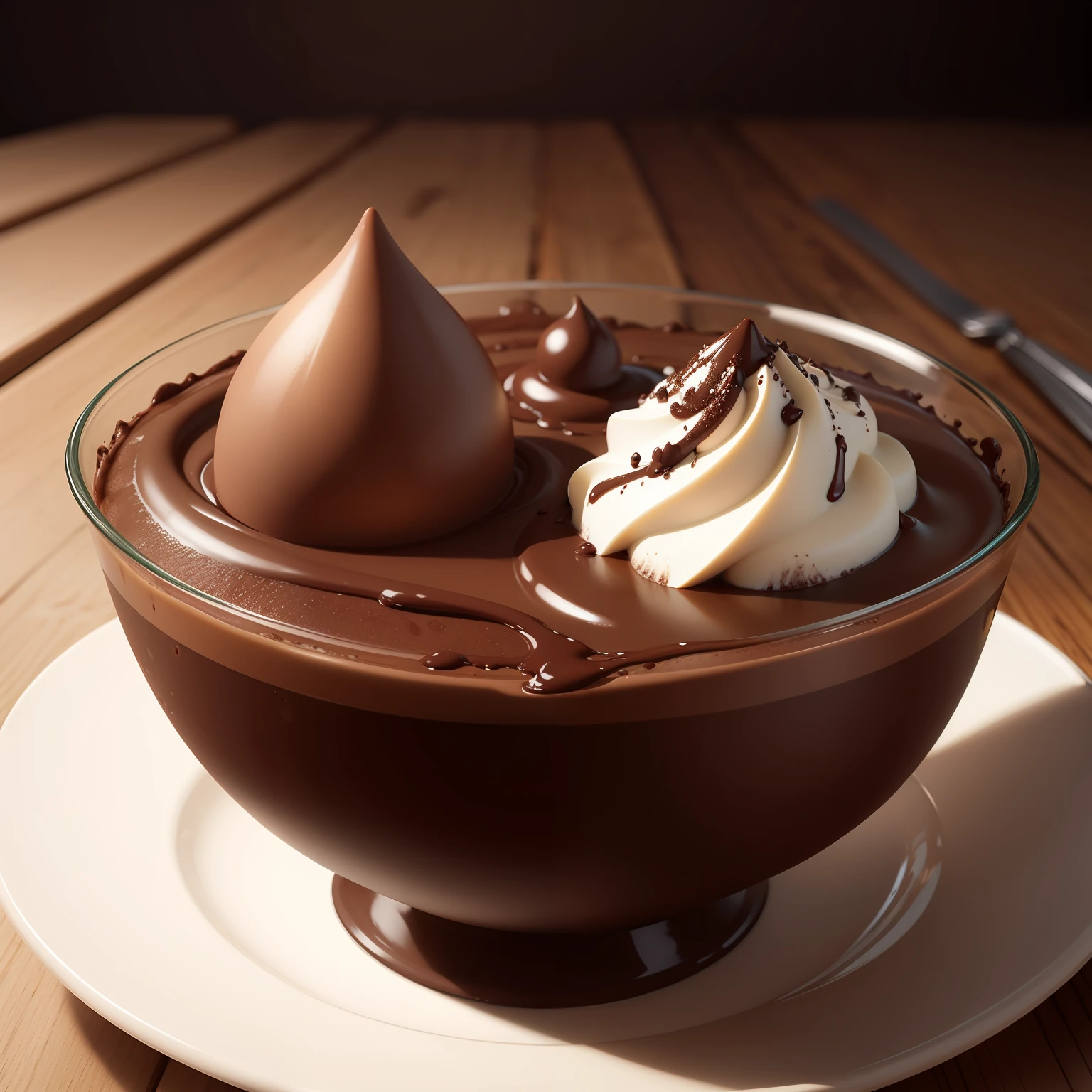 Chocolate mousse, chocolate moose, concept art, 4k