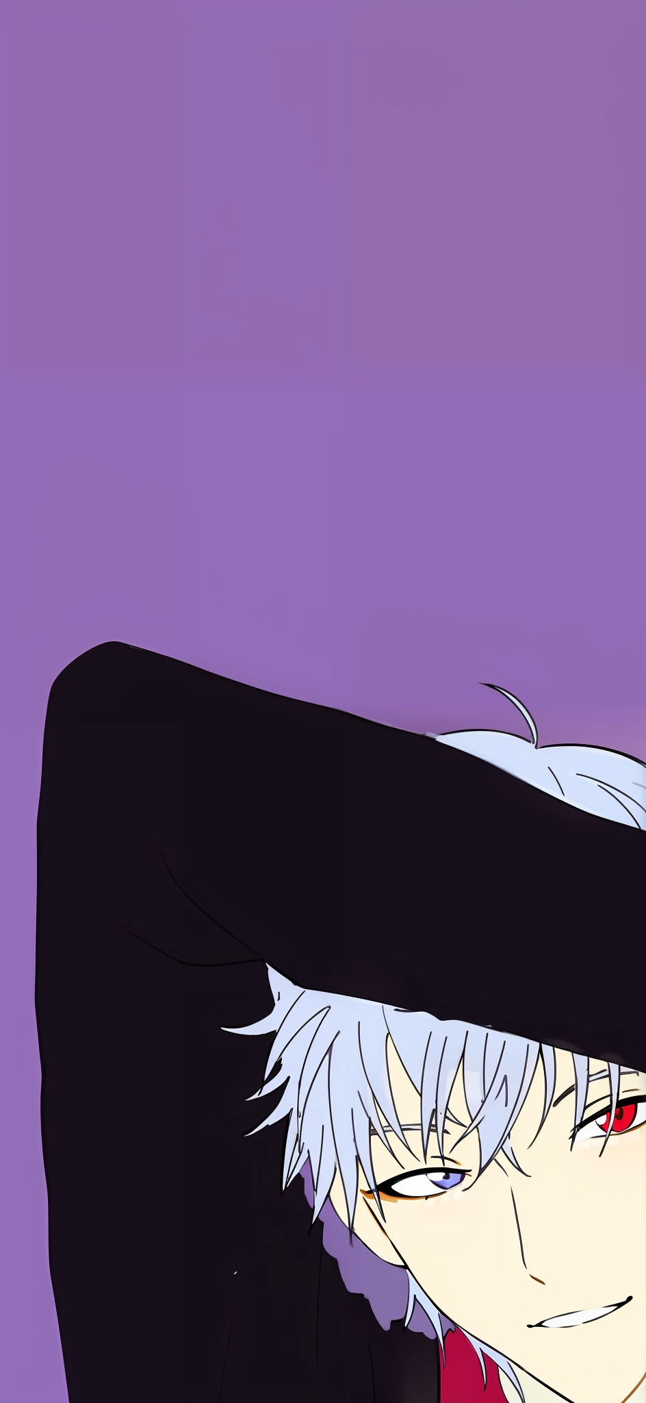 cara anime com cabelo branco e terno preto segurando uma rosa, cara de anime alto com olhos azuis, Nagito Komaeda, segurando uma rosa,  cabelos prateados, 2 b, 2b, S9, 9S, bonito, majo, heterocromia