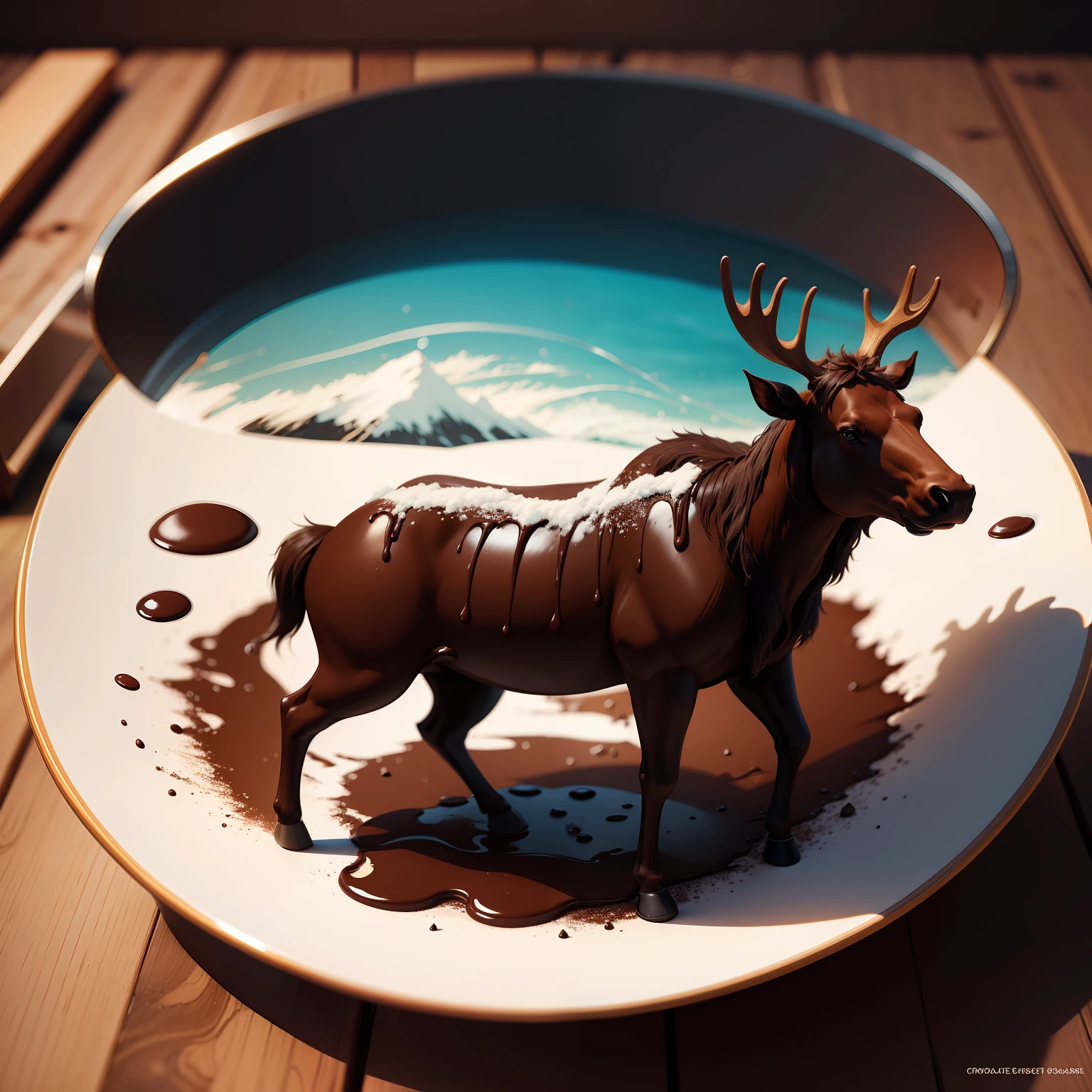 chocolate moose, concept art, 4k