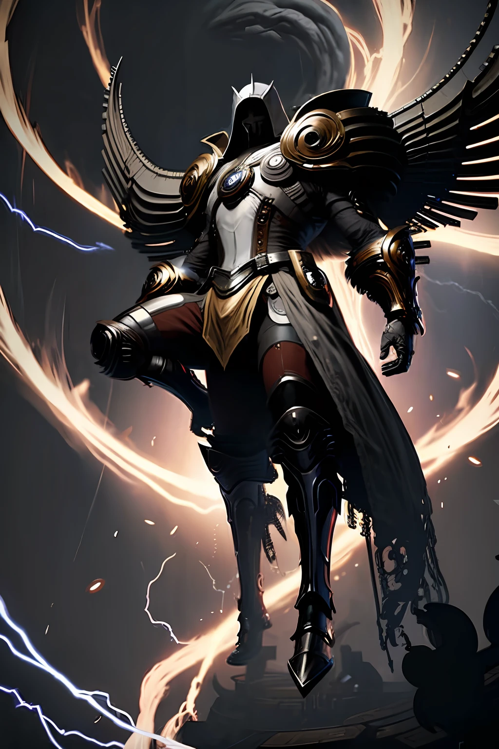 Inarius volant dans le ciel dans le style de D14bl0