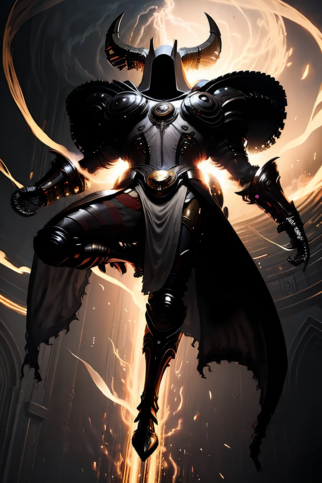 Inarius volant dans le ciel dans le style de D14bl0