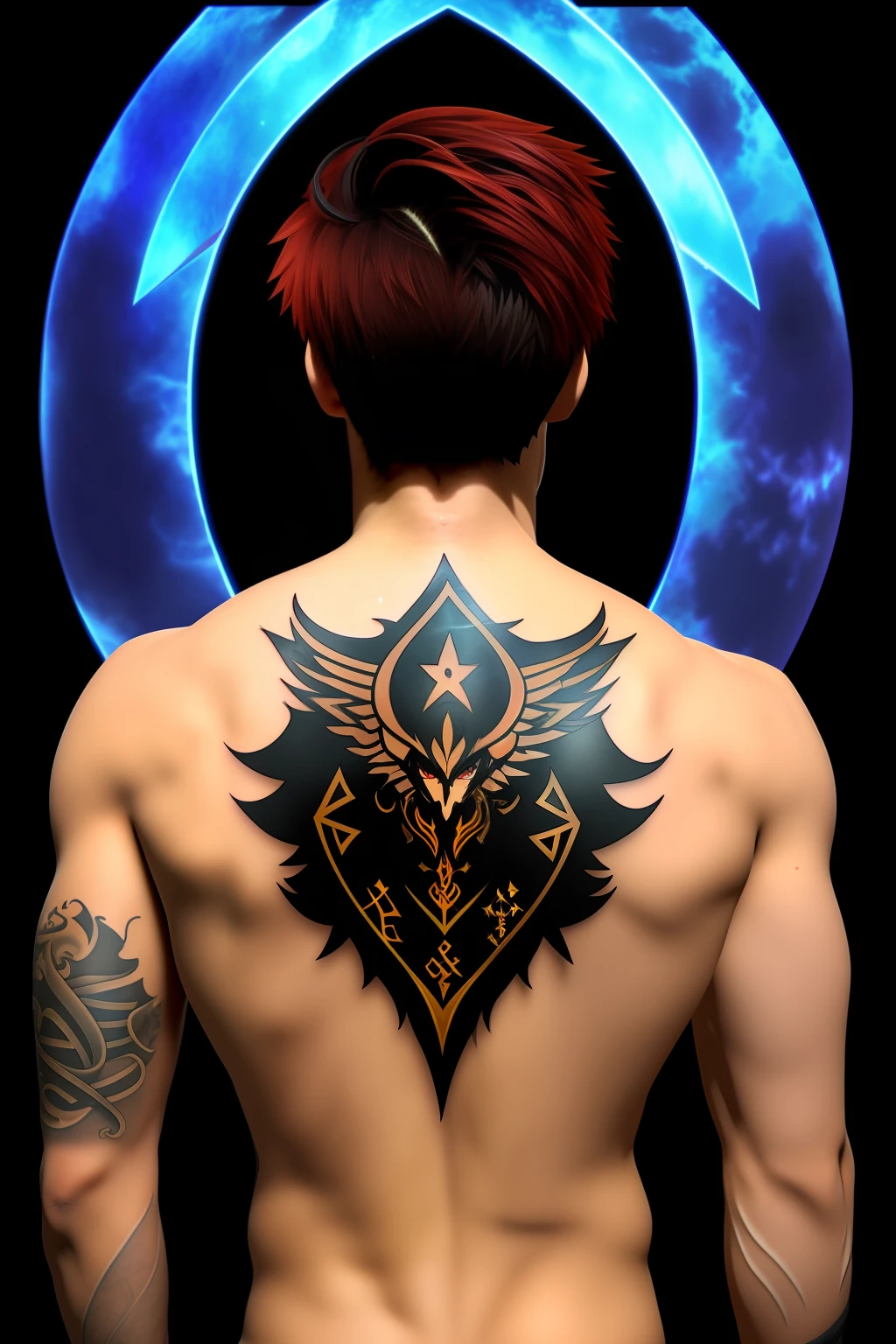 Anime Nexus is a handsome young man, an underworld sorcerer with a phoenix tattoo on his back