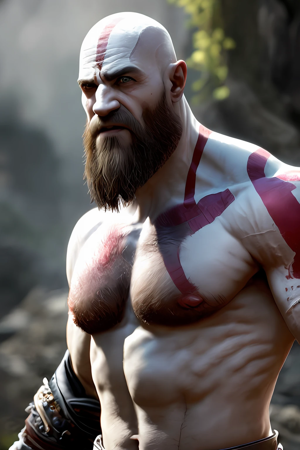 Kratos,4k ultra,ultra realista