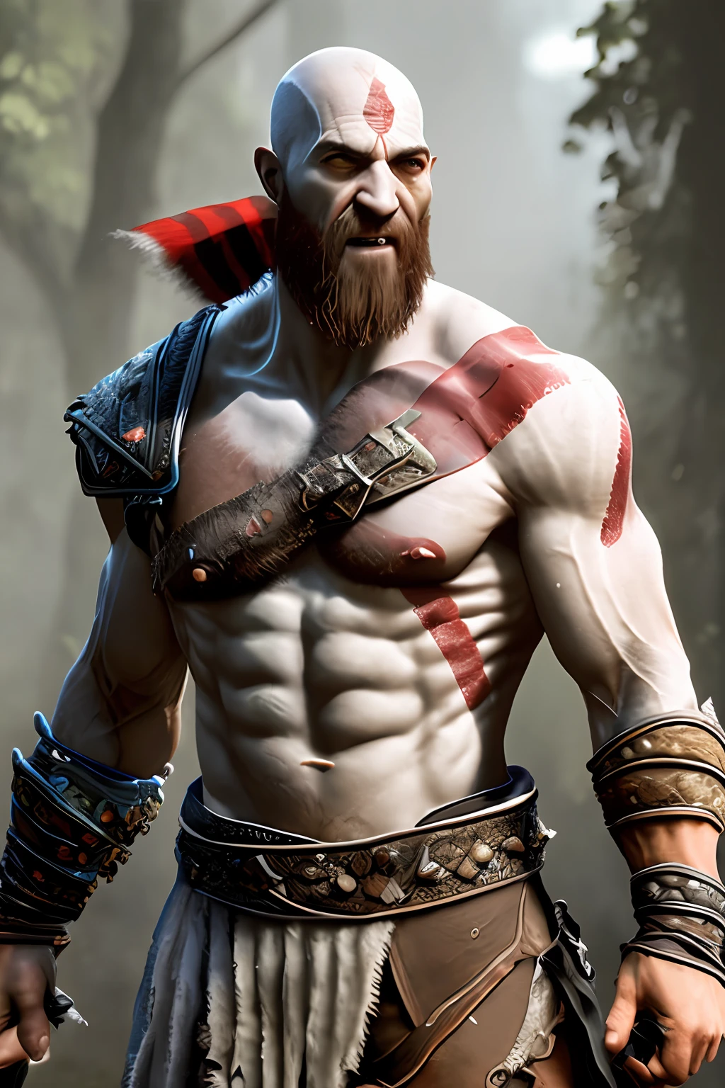Kratos,4k ultra,ultra realista