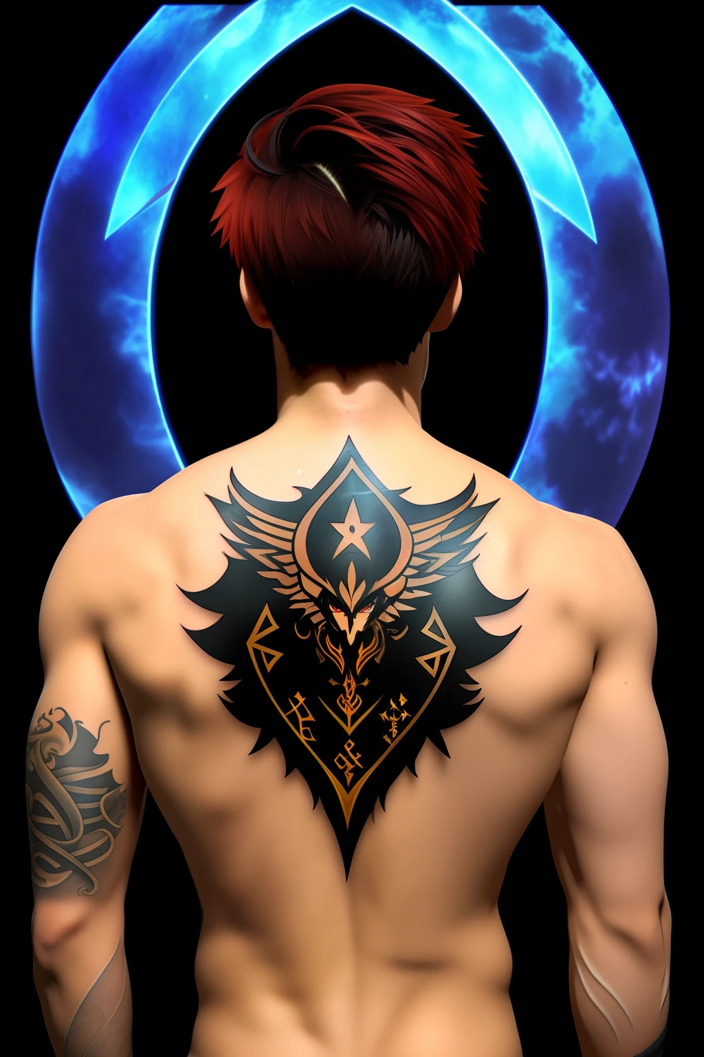 Anime Nexus is a handsome young man, an underworld sorcerer with a phoenix tattoo on his back