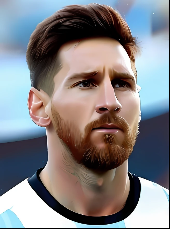 Un primer plano de una pintura de un hombre, Retrato de Lionel Messi, WPAP, Arte de cine en color, Lionel Messi, Estilo de arte vectorial, "Lionel Messi, Arte vectorial, Fan art vibrante, Rostro de Lionel Messi, Arte vectorial multicolor, Digital illustration style, Arte de Alessandro Pautasso, Obra maestra del arte
