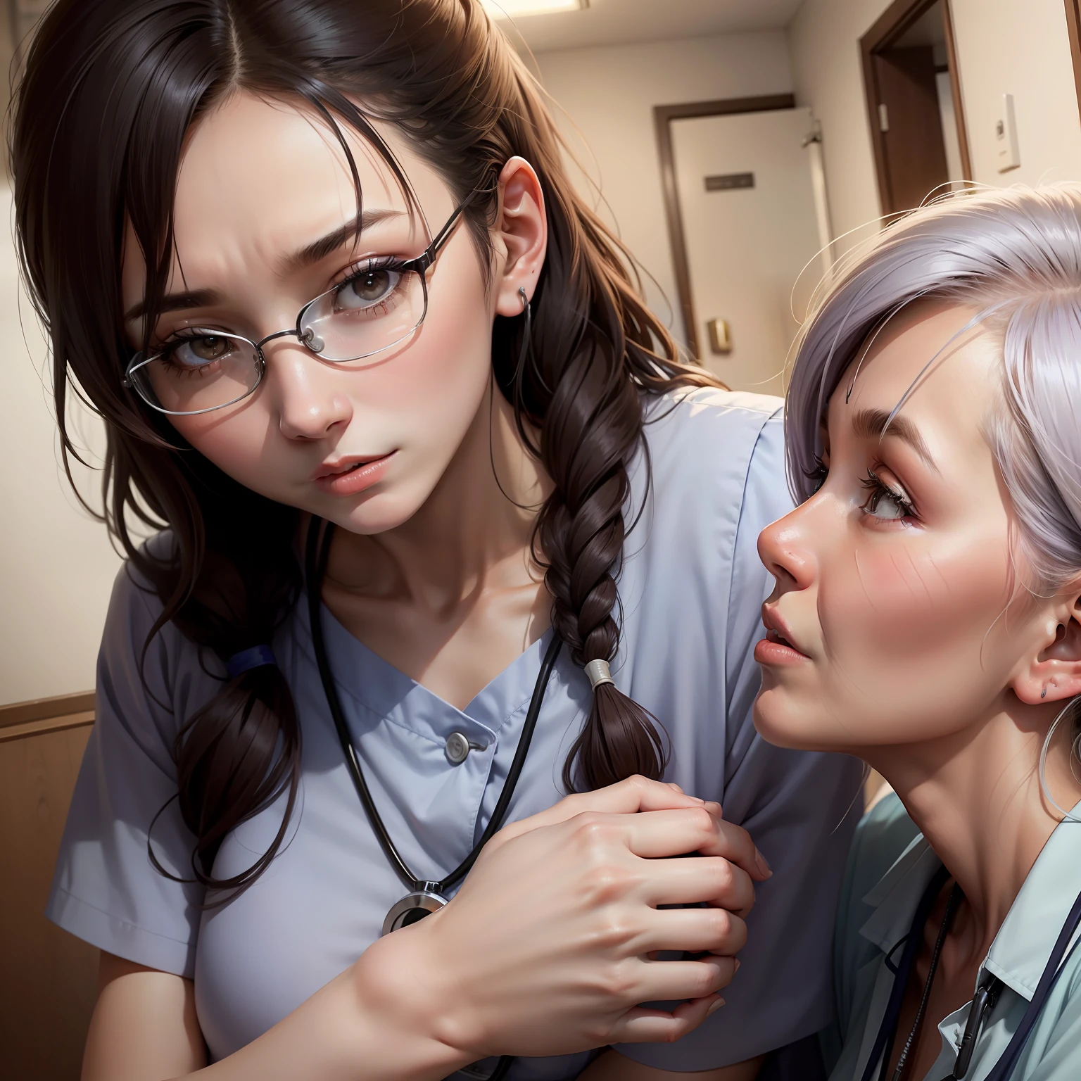 1womanl、20yr old、Care staff、The whole picture、Nursing homes