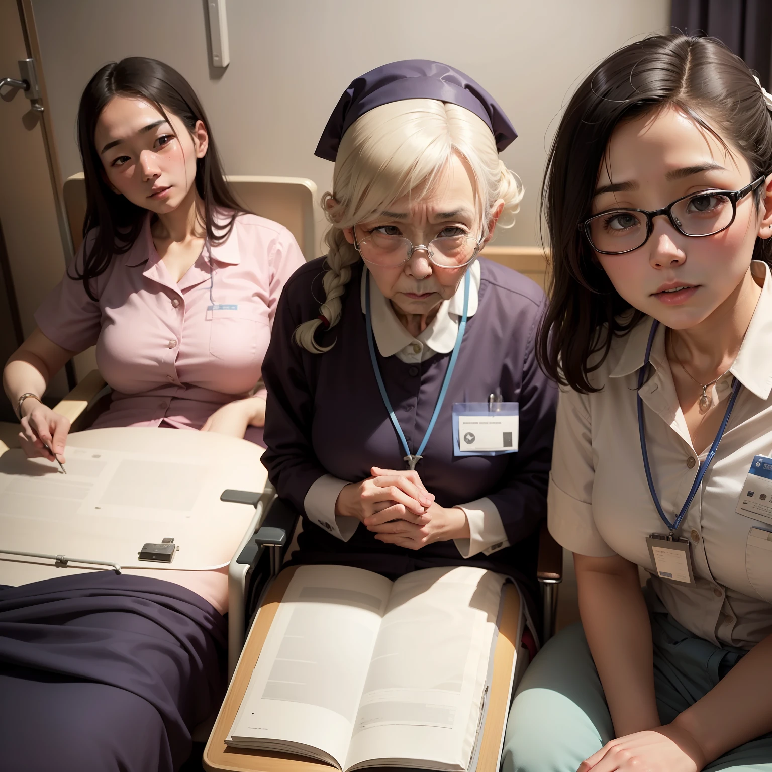 1womanl、20yr old、Care staff、The whole picture、Nursing homes