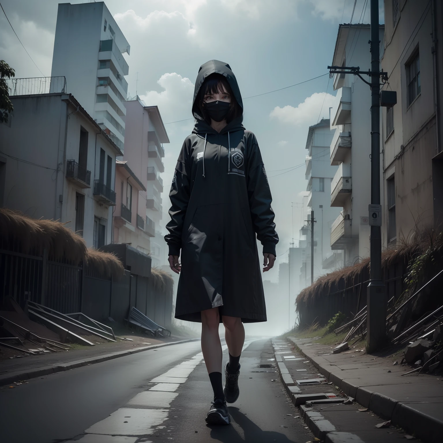 (melhor qualidade, qualidade superior,8k,imagem real, imagem realista, dark), (Muitos zumbis em uma cidade antiga), desespero, agonia, sangue, horror.