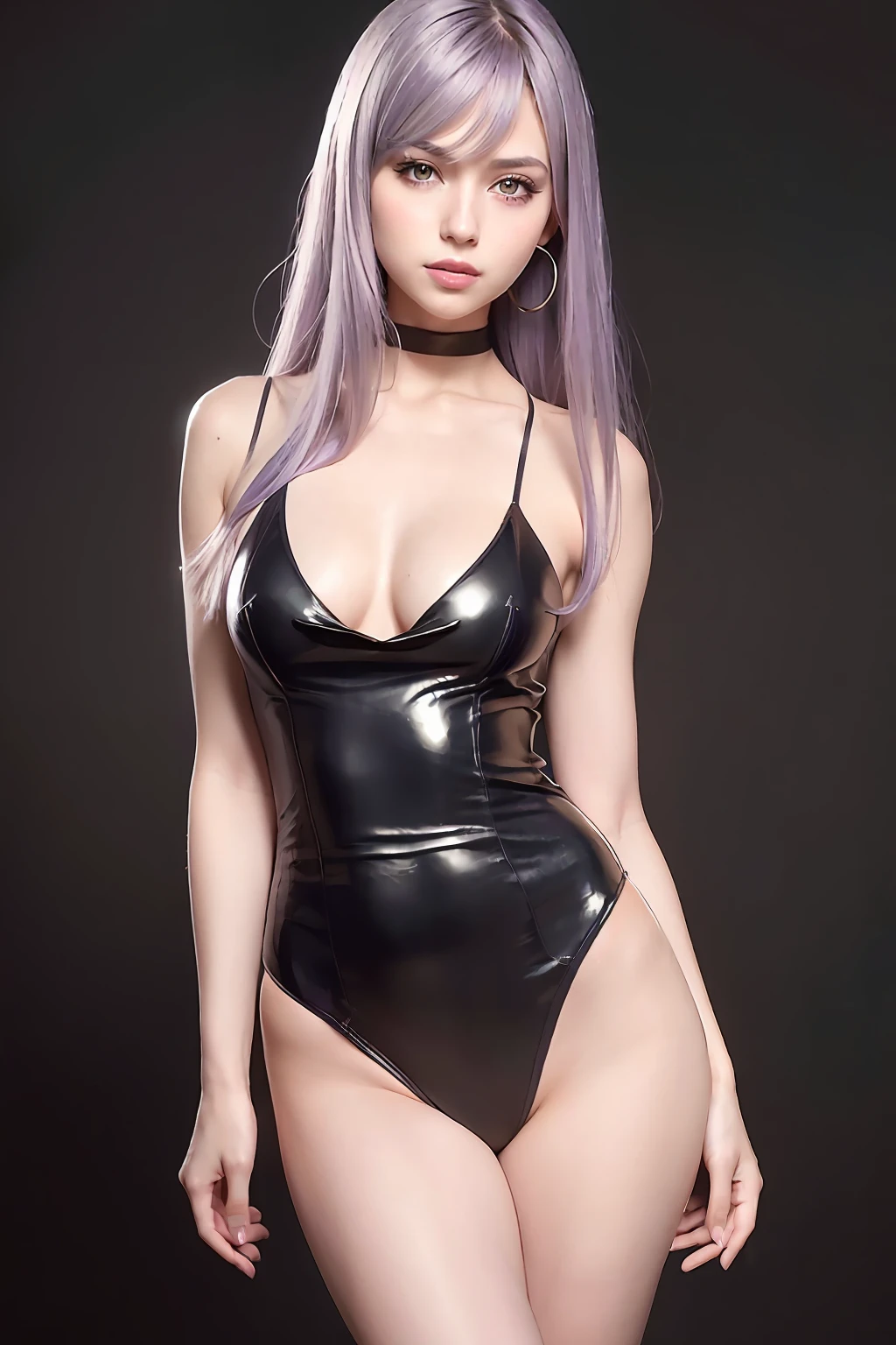 1girl,beautiful vintage color, instagram (photorealistic, high resolution:1.4), ((puffy eyes)), looking at viewer, , full body (8k, RAW photo, best quality, masterpiece:1.2), (realistic, photo-realistic:1.37),(sharp focus:1.2), professional lighting, photon mapping, radiosity, physically-based rendering, (pale skin:1.2),(small breasts:1.2), looking at viewer, (middle hair:1.5), portrait, purple eyes, (sliver hair:1.1),bangs, (simple background:1.4), solo, upper body, realistic,(masterpiece:1.4),(best quality:1.4),(shiny skin),fashi-girl,makeup,smile(skinny,closed mouth,shy :1.3) ,(standing,black Stewardess uniform,Necromancer:1.1),medium bust,sexy pose ,