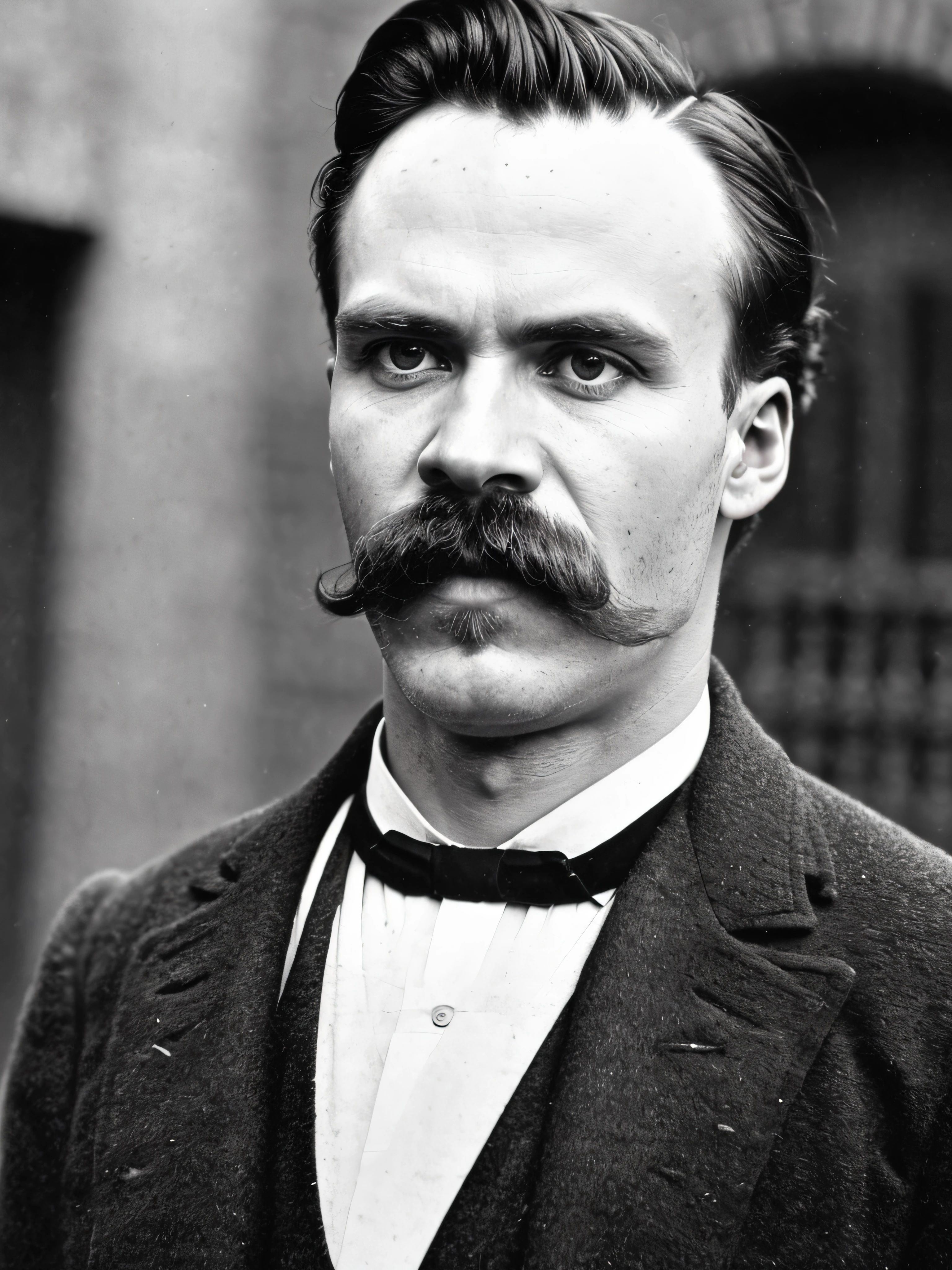 friedrichnietzsche, thick moustache, forehead, coat, white shirt, (standing by the fountain:1.1), (intricate details:0.9), (hdr, hyperdetailed:1.2), (natural skin texture, hyperrealism, soft light, sharp), (intricate details:0.9), (hdr, hyperdetailed:1.2), (natural skin texture, hyperrealism, soft light, sharp)