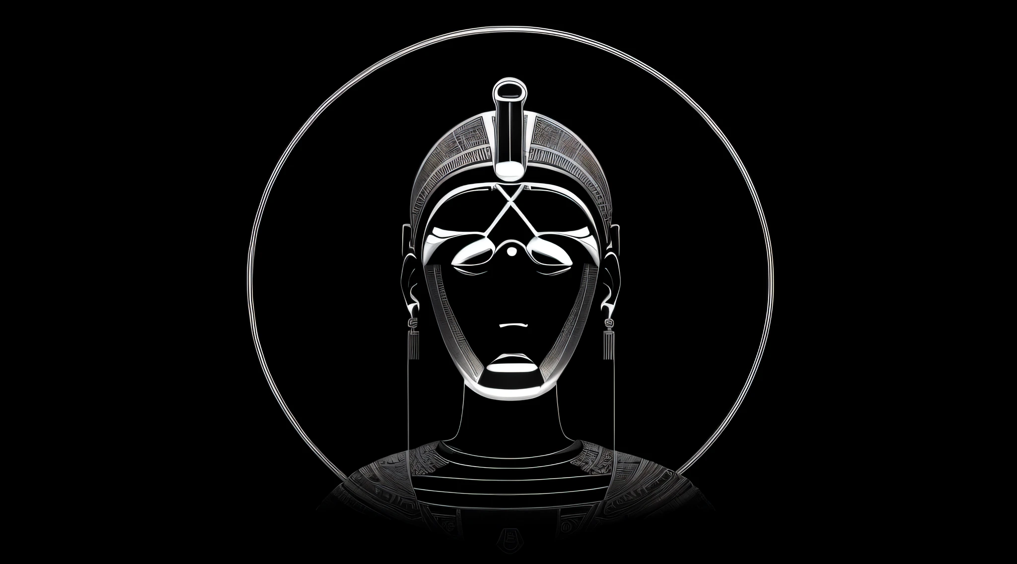 Close-up of a white-and-white image of a PeRson, GlypHe teonanacatl, GlypHe "GlypHe", HieRoglypHe, Stickman, H. R. GigeR-HieRoglypHen, gesicHtslose MenscHen dunkel, h r giger style, Antikes Symbol daHinteR, DeR Stil des vitRuvianiscHen Mannes (((Close up image of a vitruvian divinity androgynous man creature standing in prayer, medal))), praying, centered portrait:1.3, facing viewer, alien, closed eyes, Glyphe Teonanacatl, Glyphe, (Glyphe, Hieroglyphe), --auto