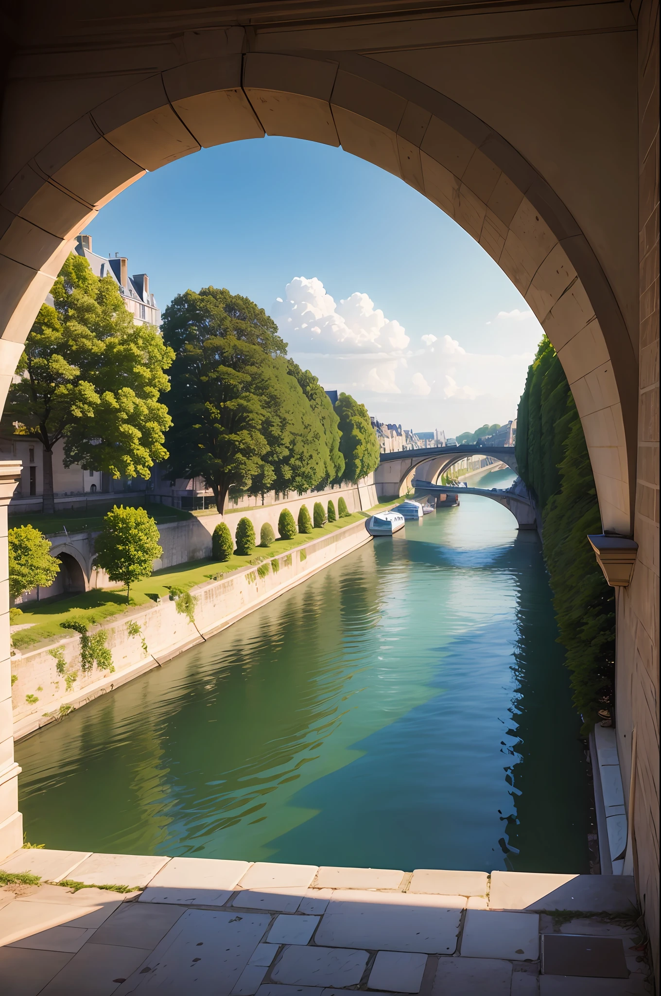A picturesque view of the Seine River. --auto