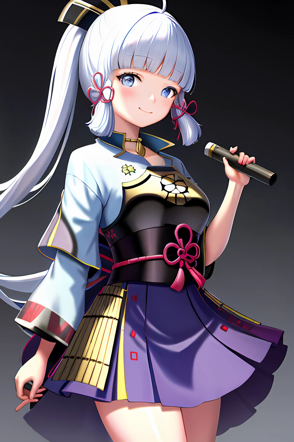 masterpiece, highres, best quality, 1girl solo, kamisato_ayaka, smile, kimono