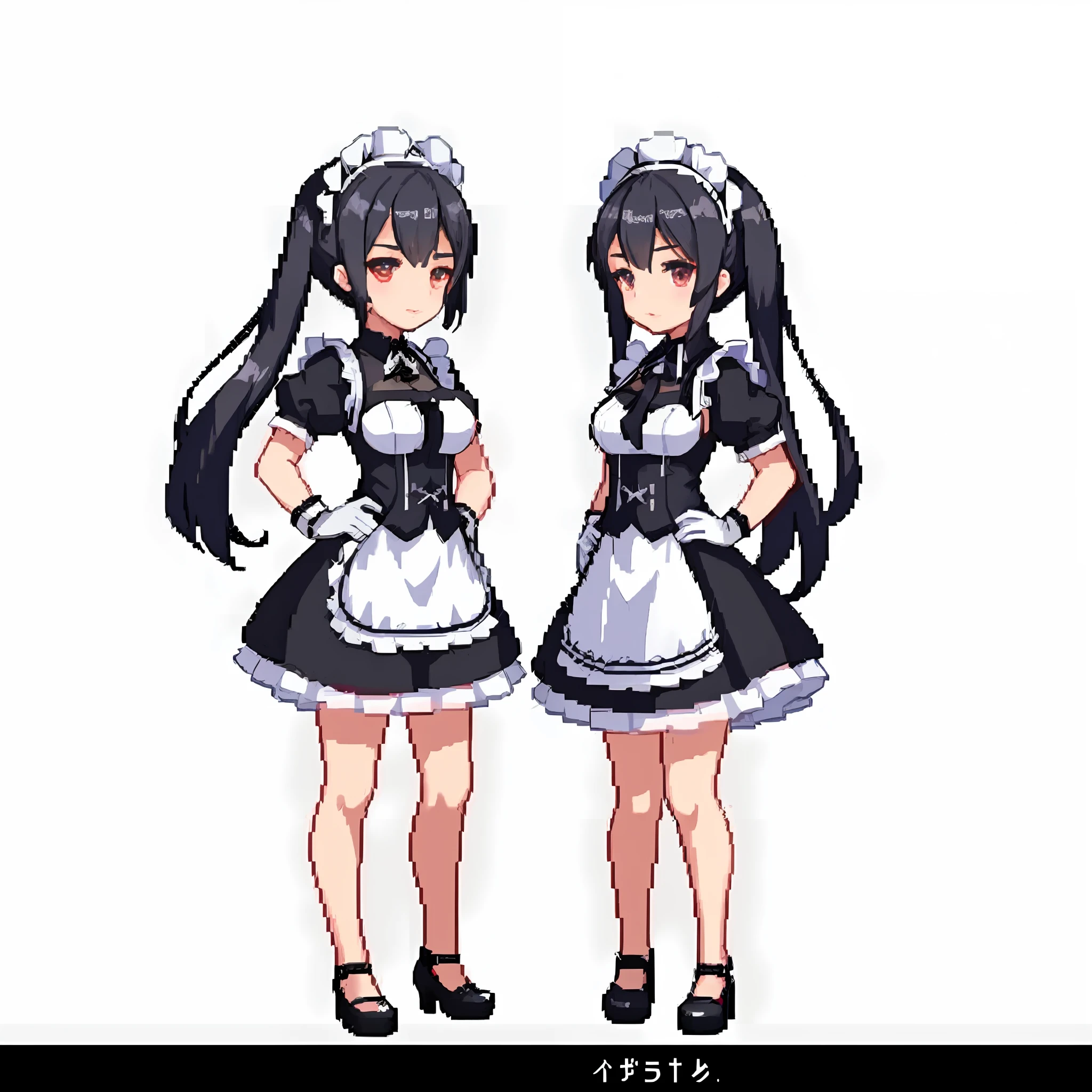 a close up of a woman in a maid white and black dress, cushart krenz key art feminine, noire, characters from azur lane, official character art, azur lane style, anime girl wearing a black dress, maid outfit, noire photo, female anime character, from the azur lane videogame, cushart krenz, from girls frontline, red high heels, black hair, white gloves