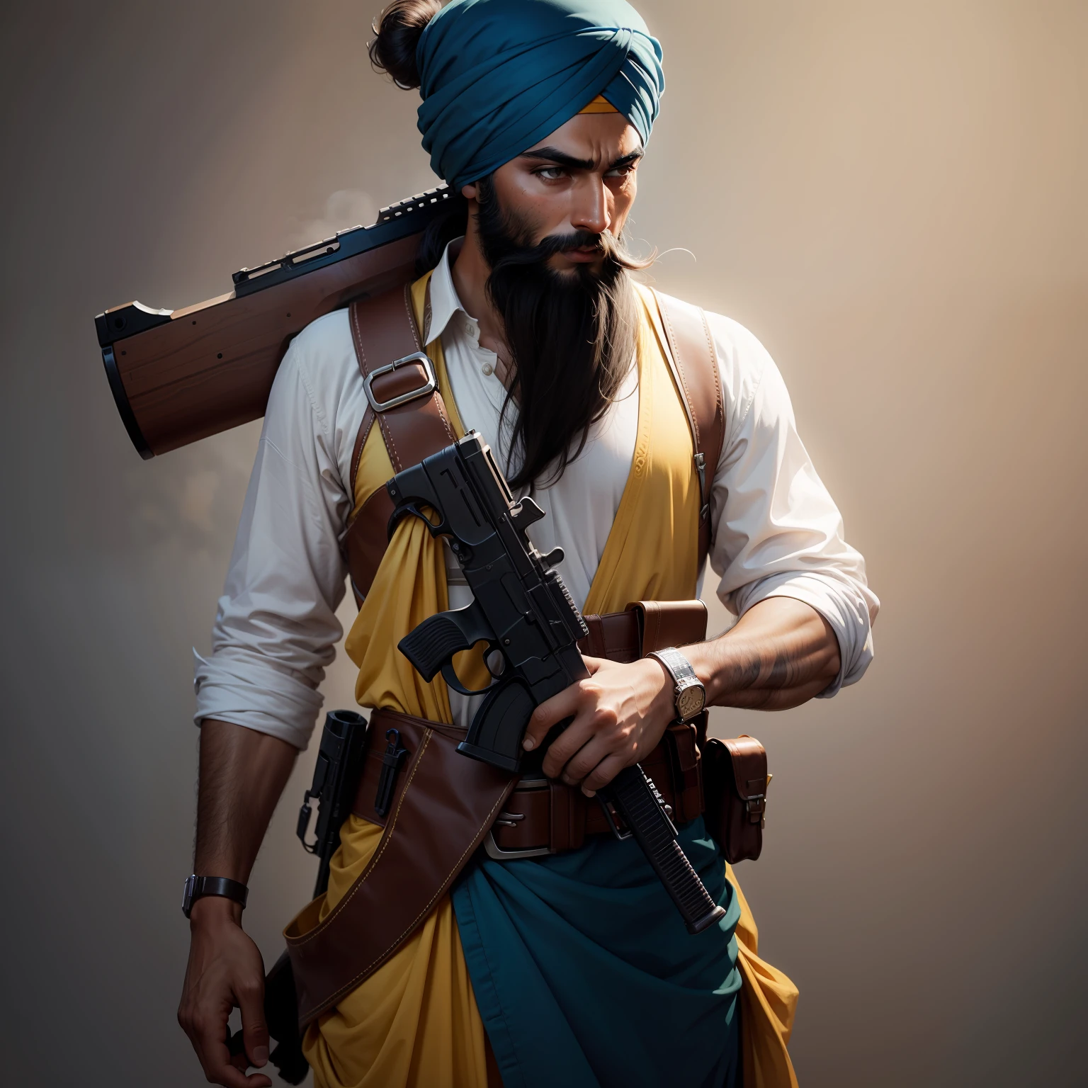 Sikh with gun