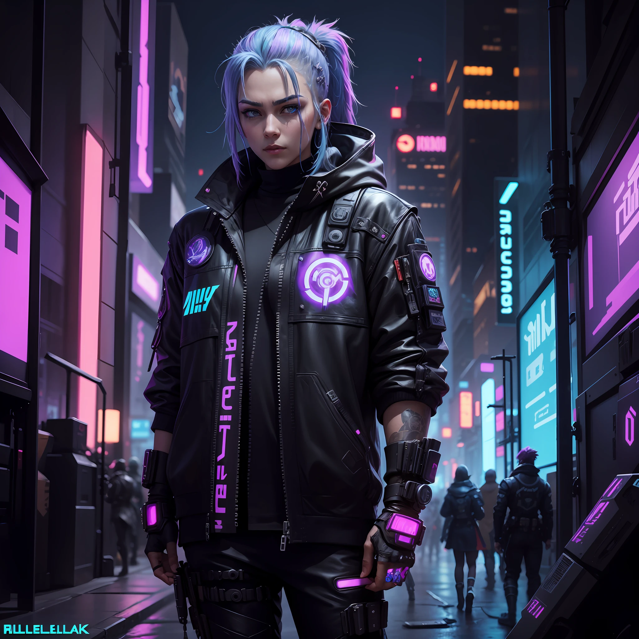 Cyberpunk characters emblems