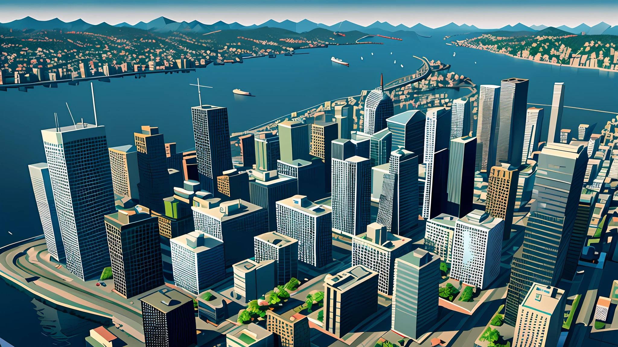 Low poly city